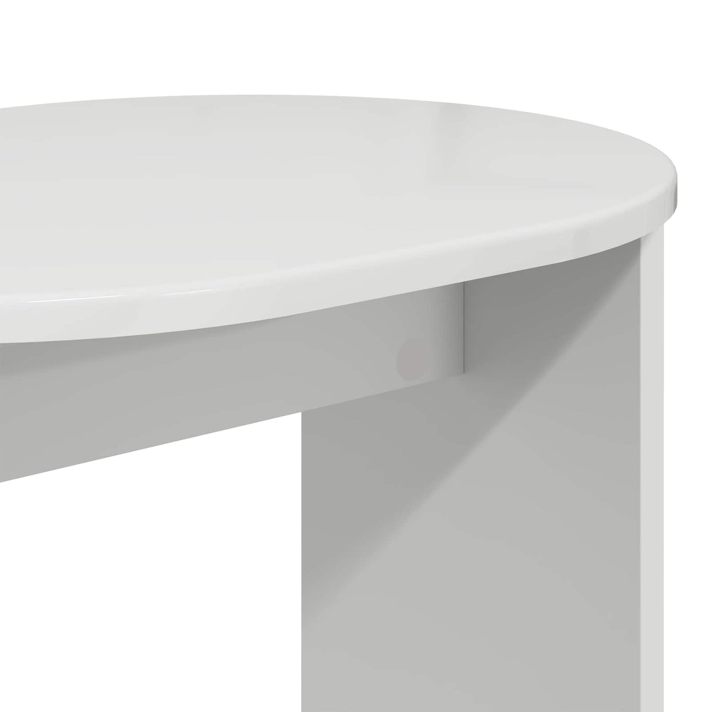Side Table High Gloss White 50 x 39,5 x 55 cm Engineered Wood