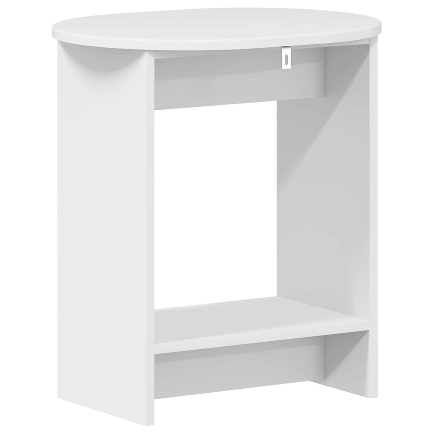 Side Table High Gloss White 50 x 39,5 x 55 cm Engineered Wood