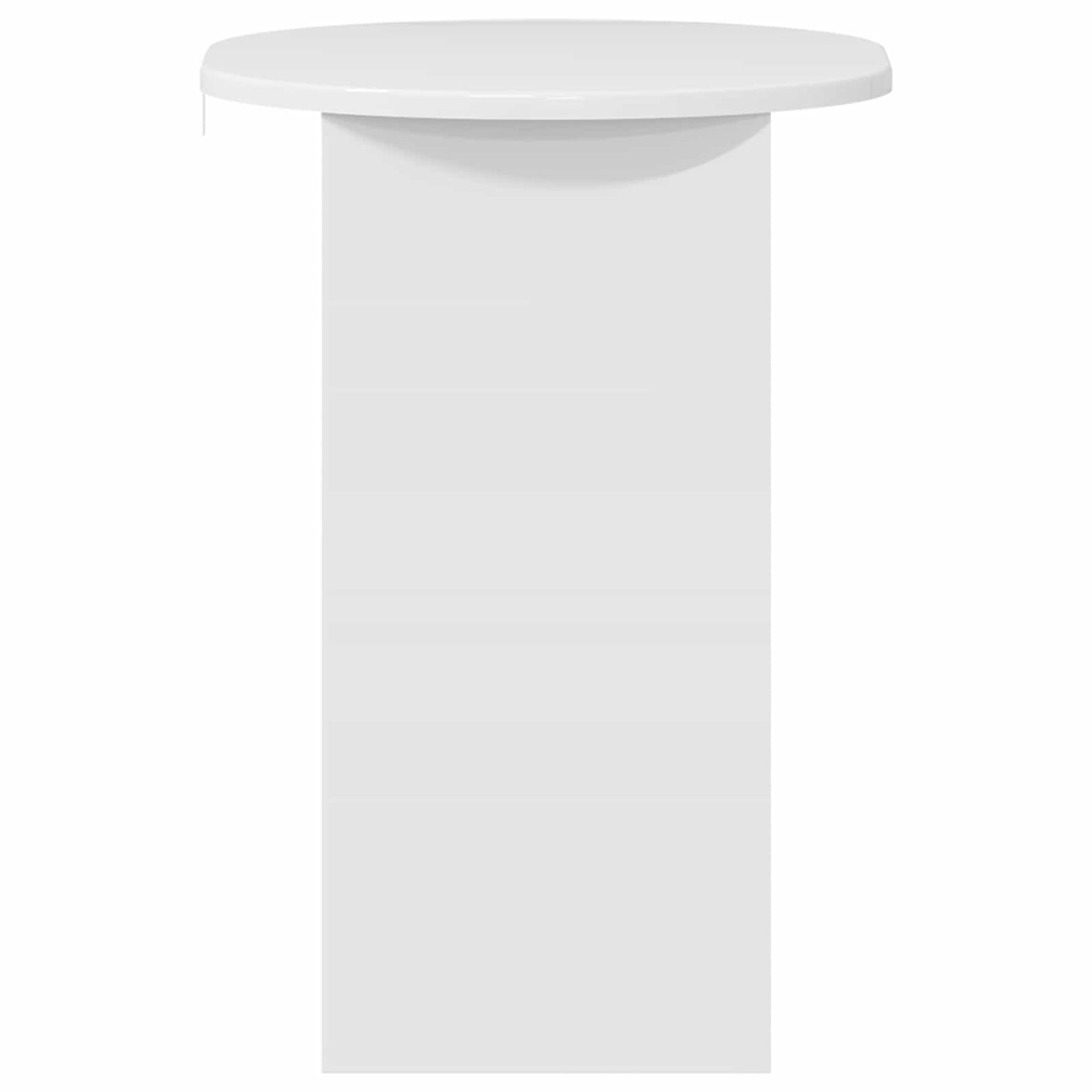 Side Table High Gloss White 50 x 39,5 x 55 cm Engineered Wood