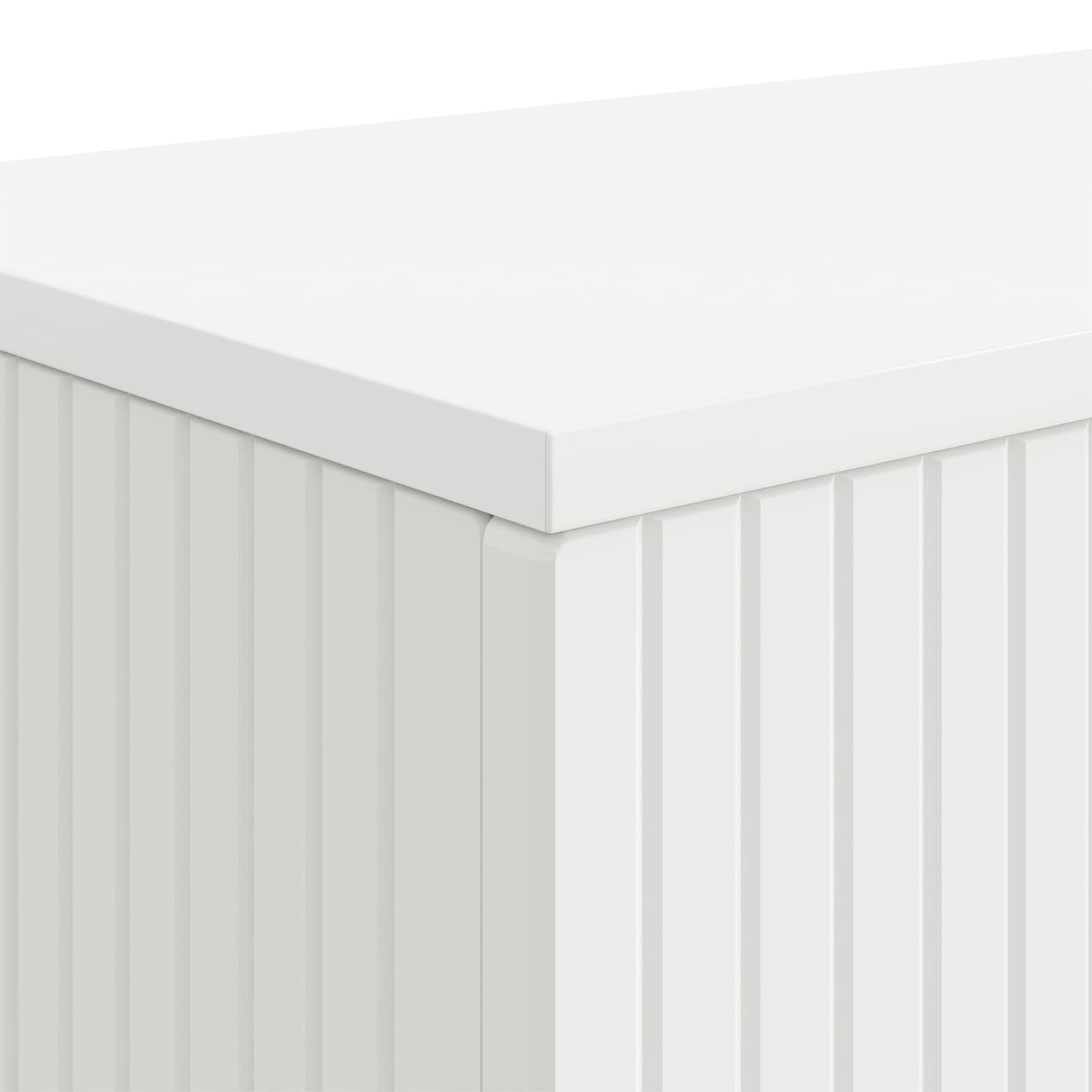 Console Table Striped White 101 x 29 x 74 cm Engineered Wood