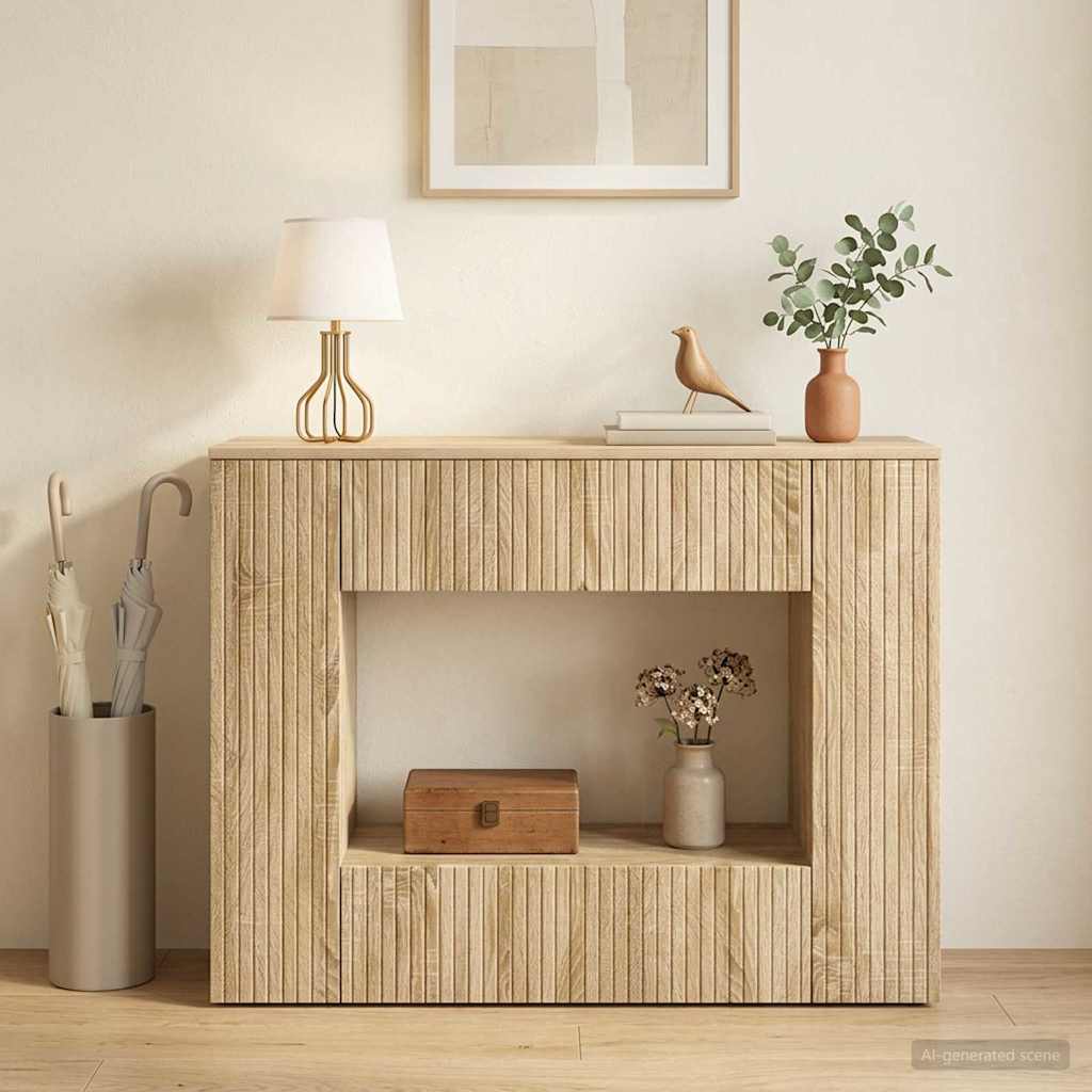 Console Table Sonoma Oak 101 x 29 x 74 cm Engineered Wood
