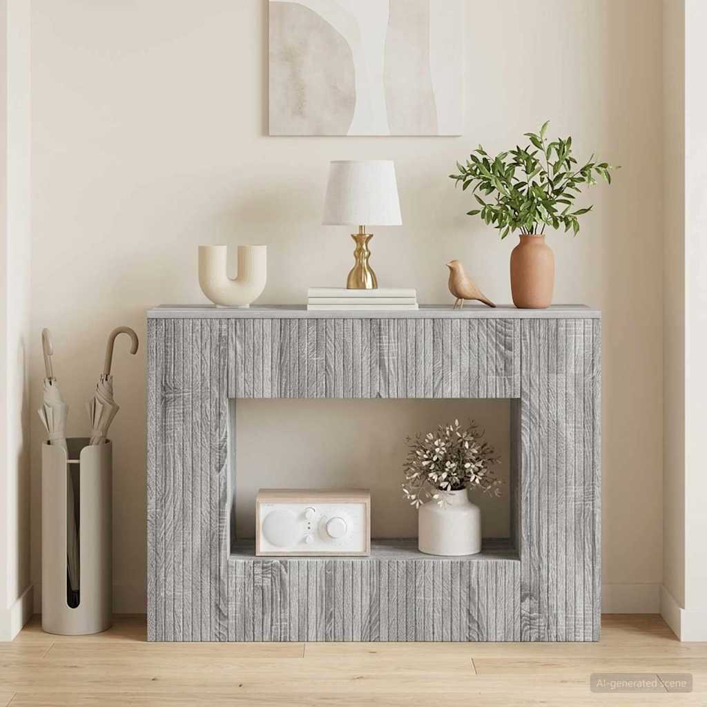 Console Table Grey Sonoma 101 x 29 x 74 cm Engineered Wood