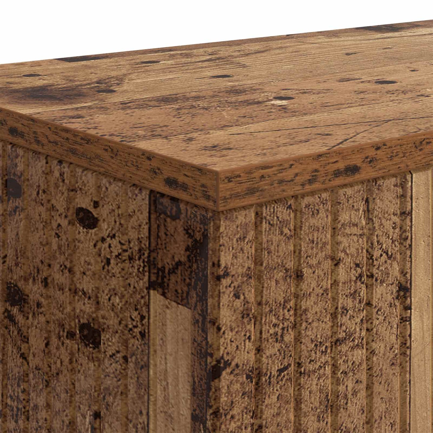Console Table Striped Old Wood 101 x 29 x 74 cm Engineered Wood