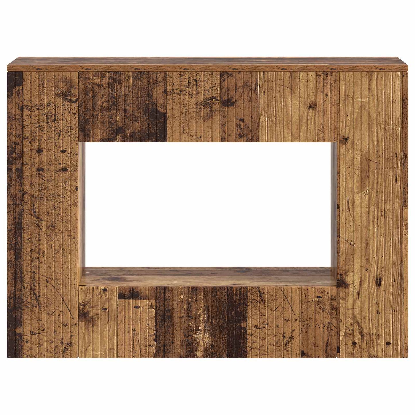Console Table Striped Old Wood 101 x 29 x 74 cm Engineered Wood
