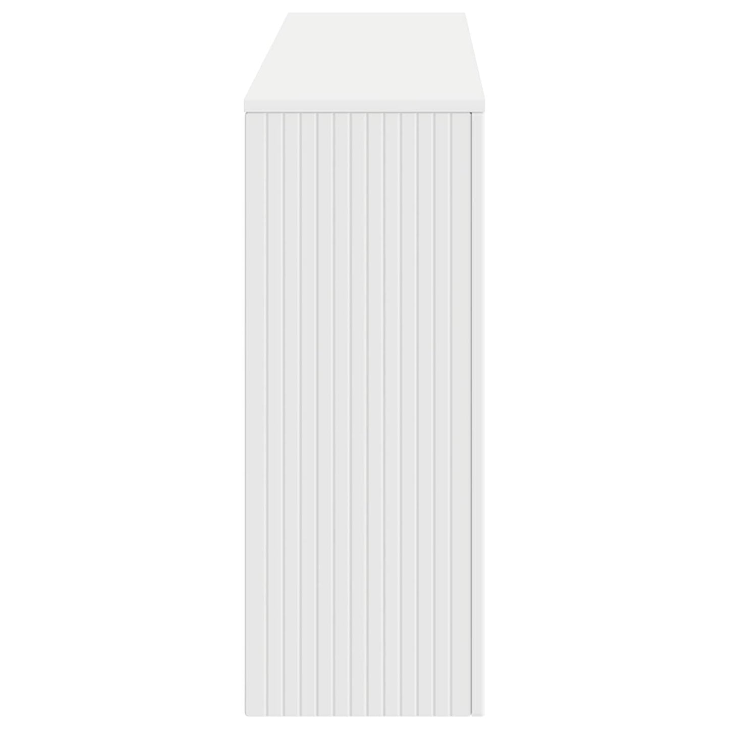 Console Table Striped White 155 x 29 x 74 cm Engineered Wood