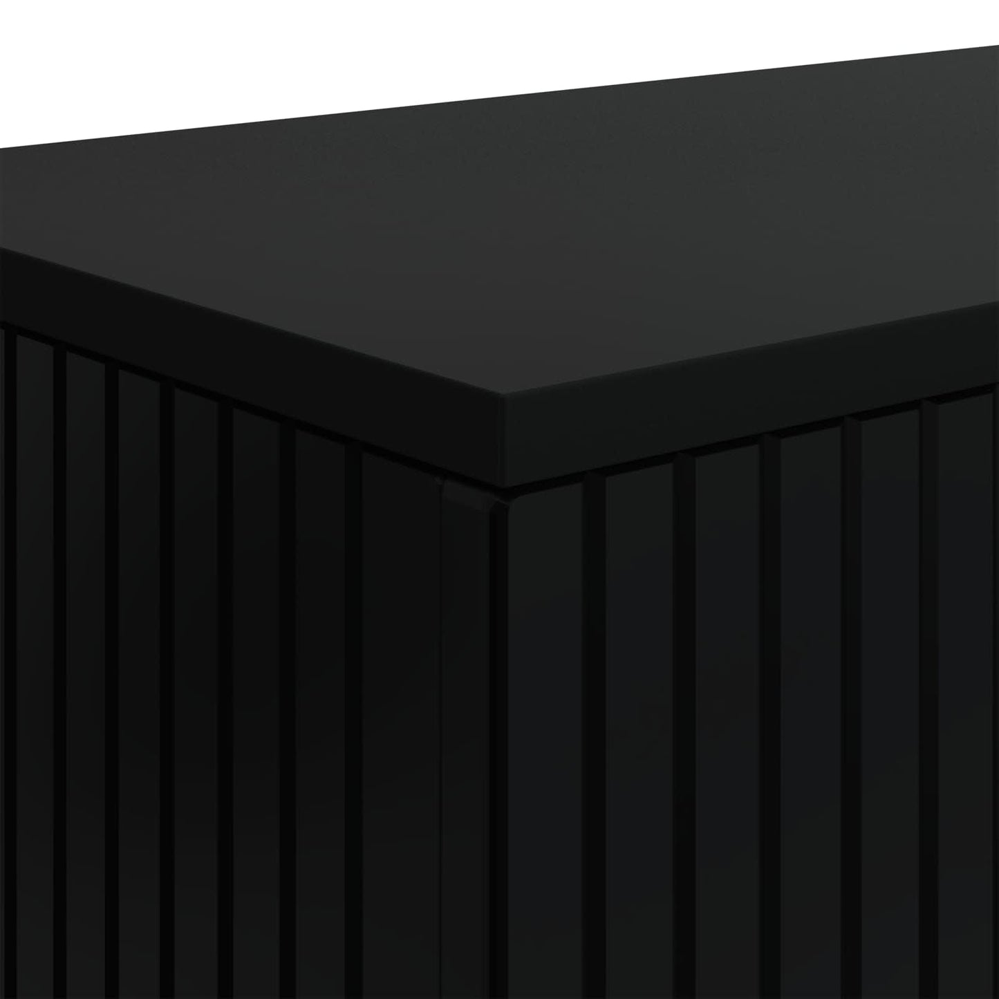 Console Table Striped Black 155 x 29 x 74 cm Engineered Wood