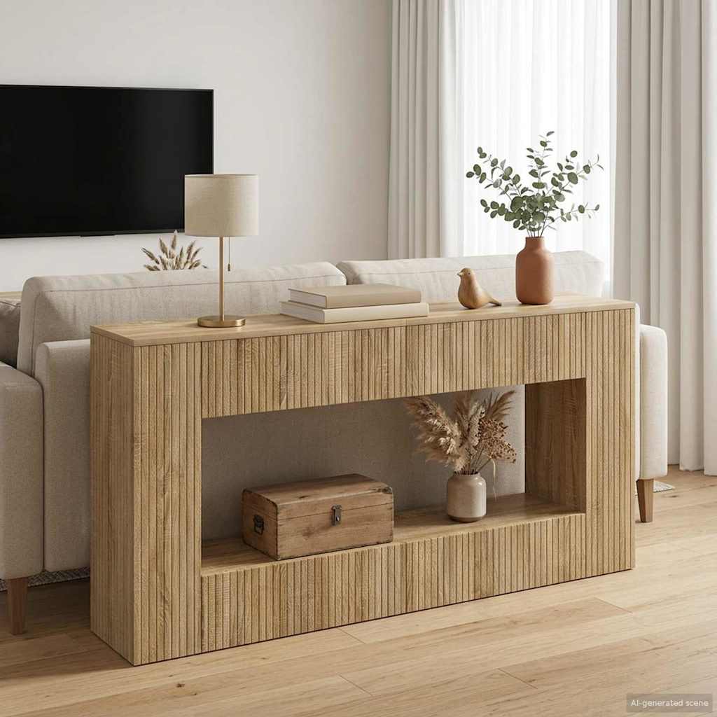 Console Table Sonoma Oak 155 x 29 x 74 cm Engineered Wood