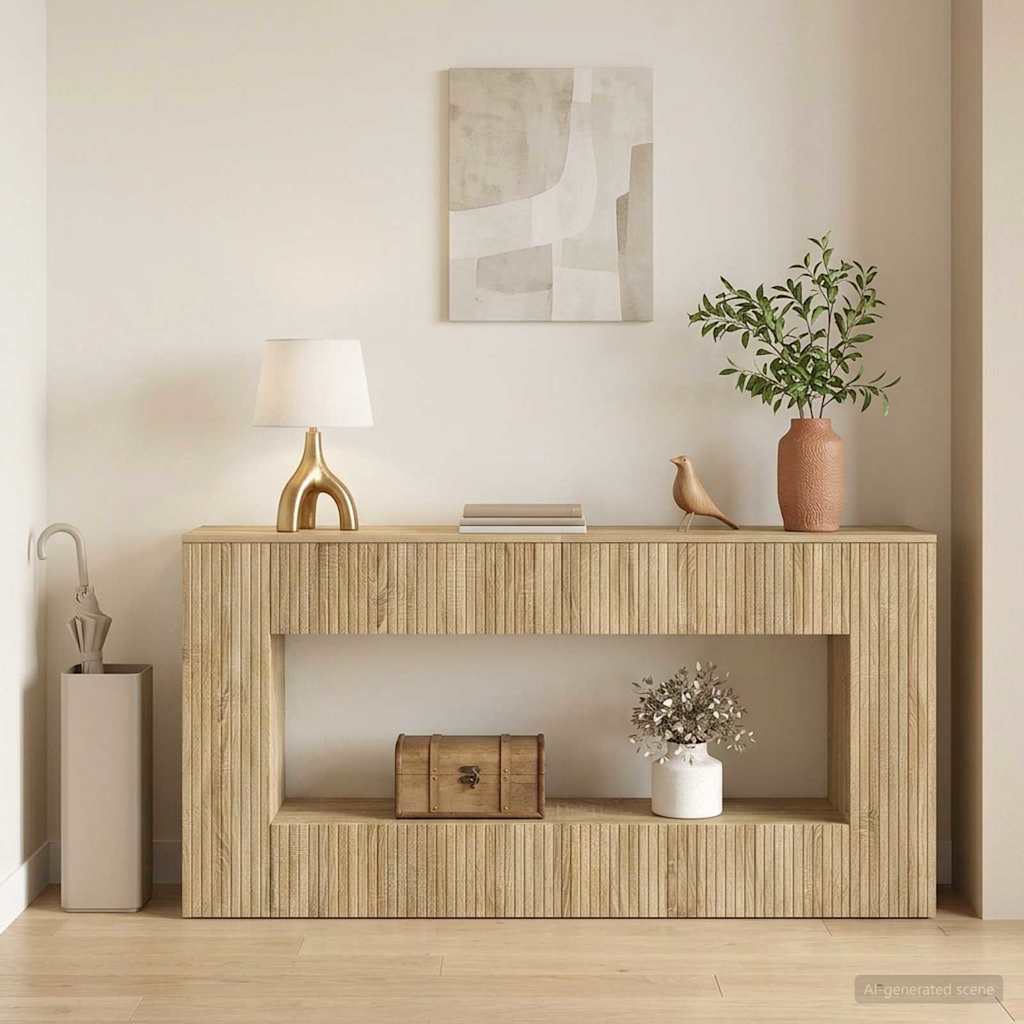 Console Table Sonoma Oak 155 x 29 x 74 cm Engineered Wood