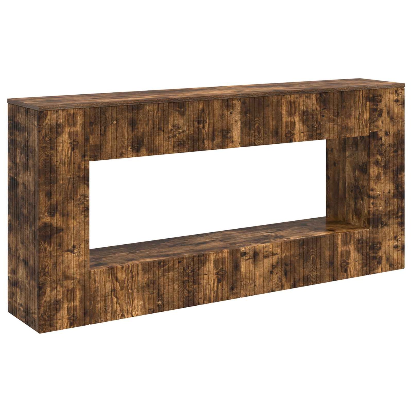 Console Table Smoked Oak 155 x 29 x 74 cm Engineered Wood