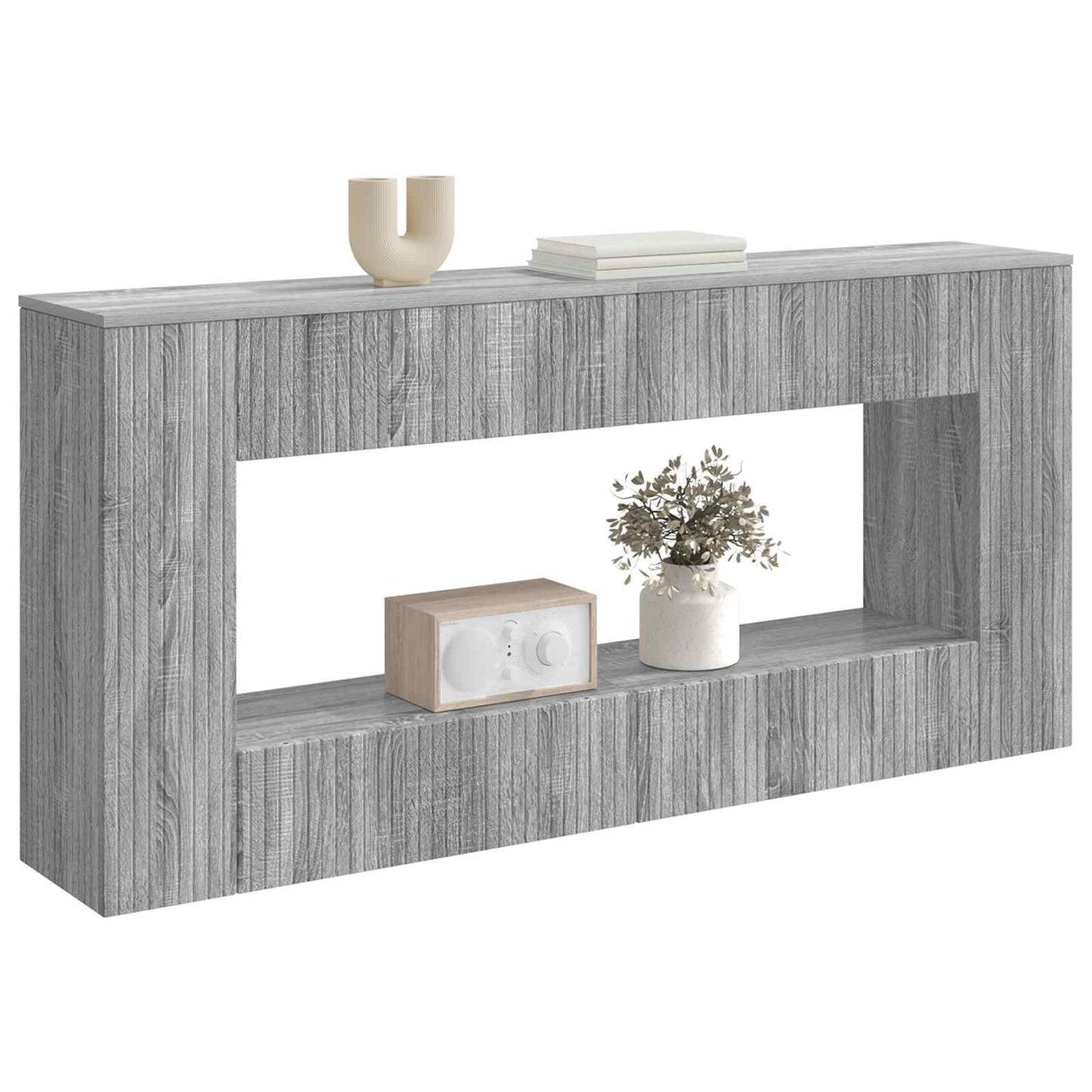 Console Table Grey Sonoma 155 x 29 x 74 cm Engineered Wood