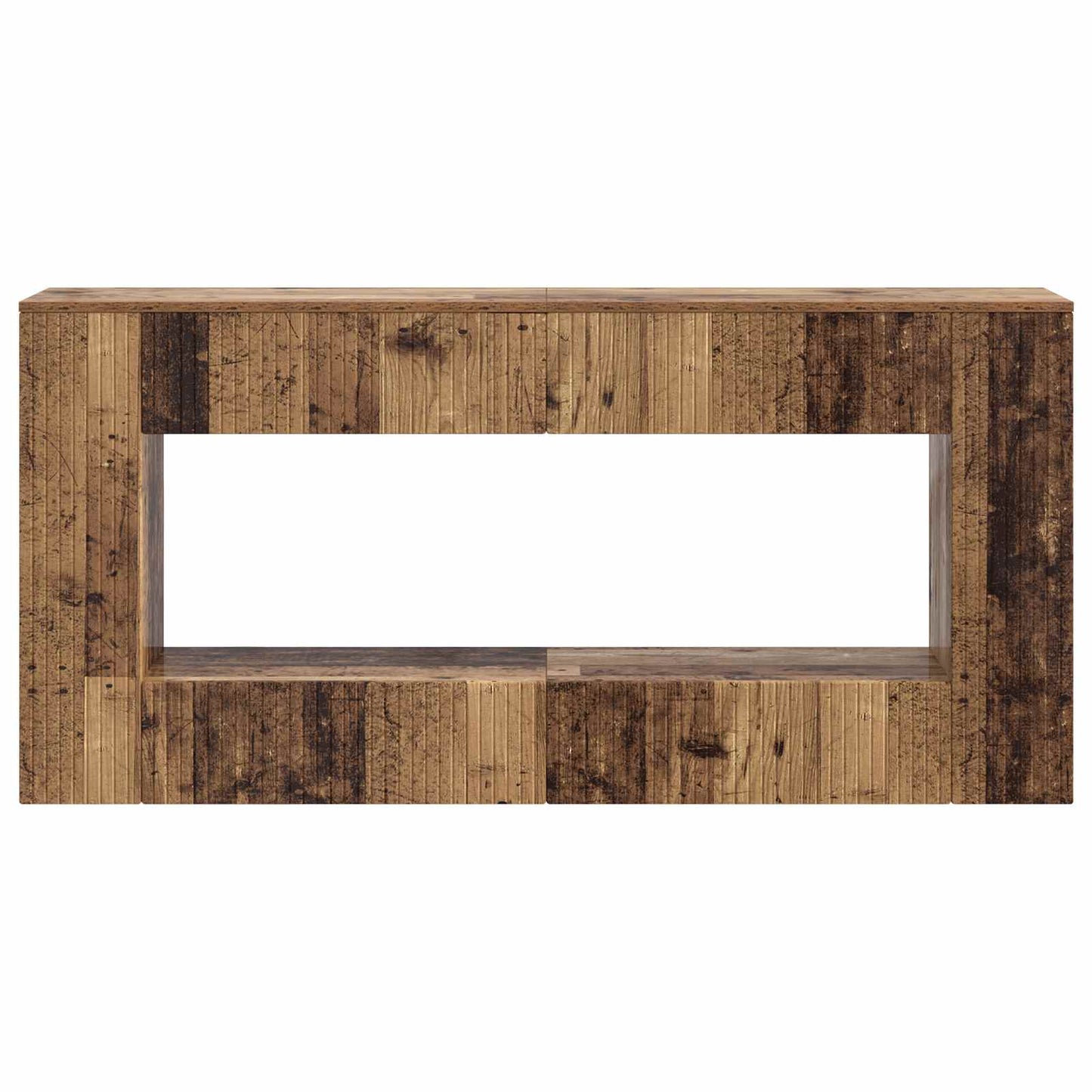 Console Table Striped Old Wood 155 x 29 x 74 cm Engineered Wood