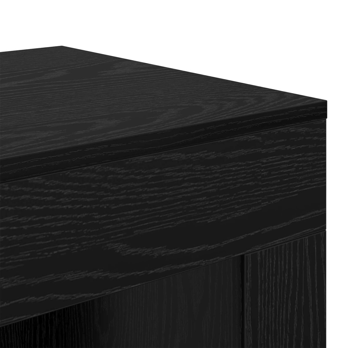 Side Table Black Oak 60 x 40 x 65 cm Engineered Wood