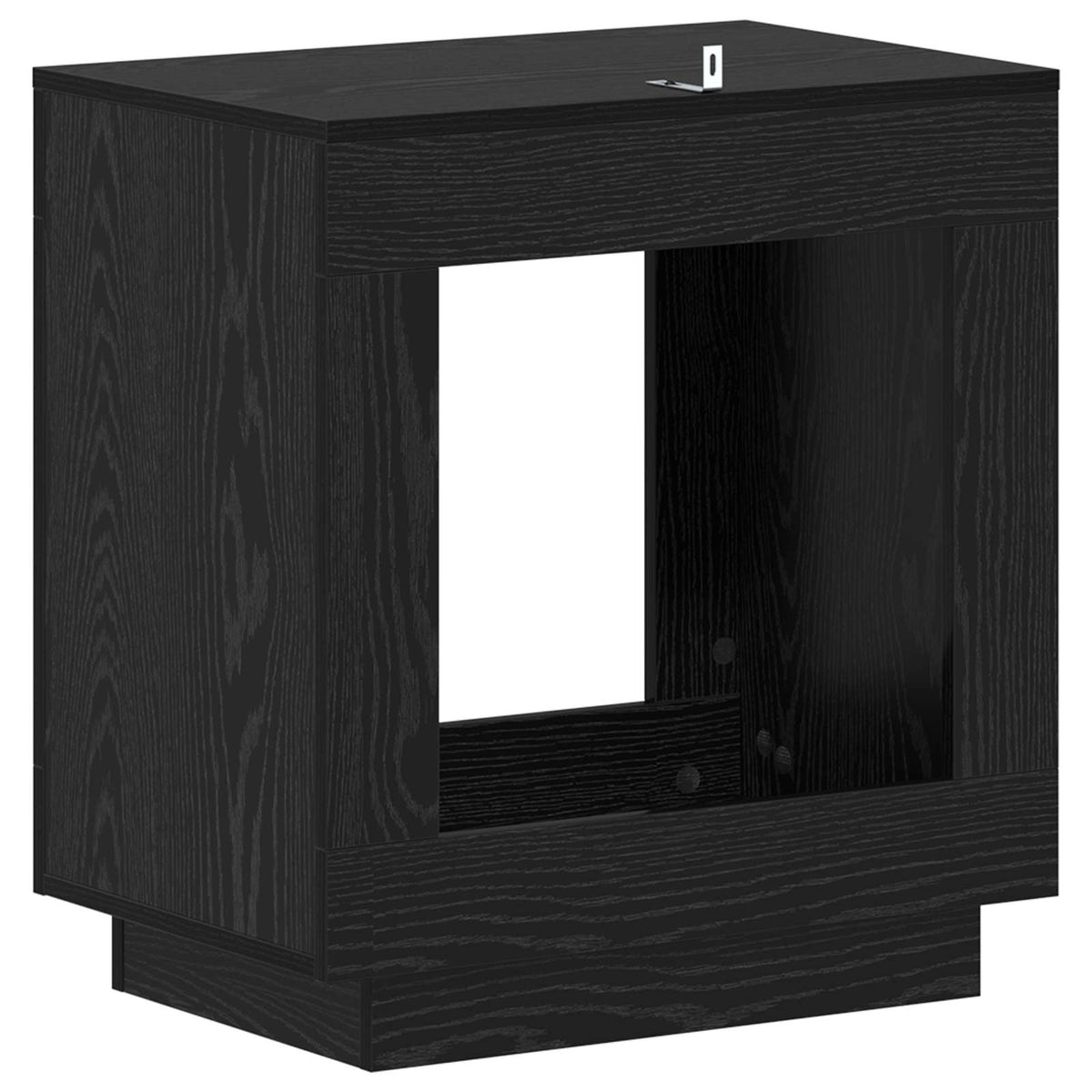 Side Table Black Oak 60 x 40 x 65 cm Engineered Wood