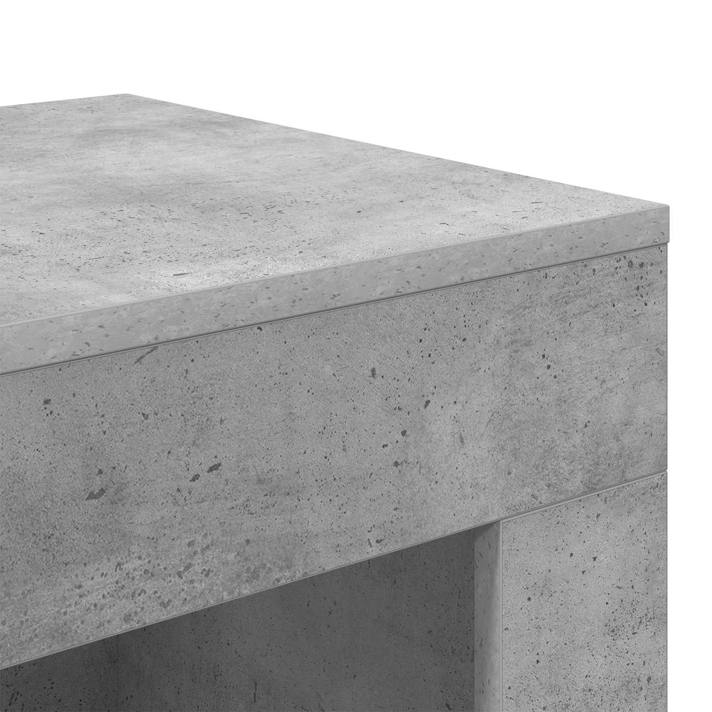 Side Table Concrete Grey 60 x 40 x 65 cm Engineered Wood