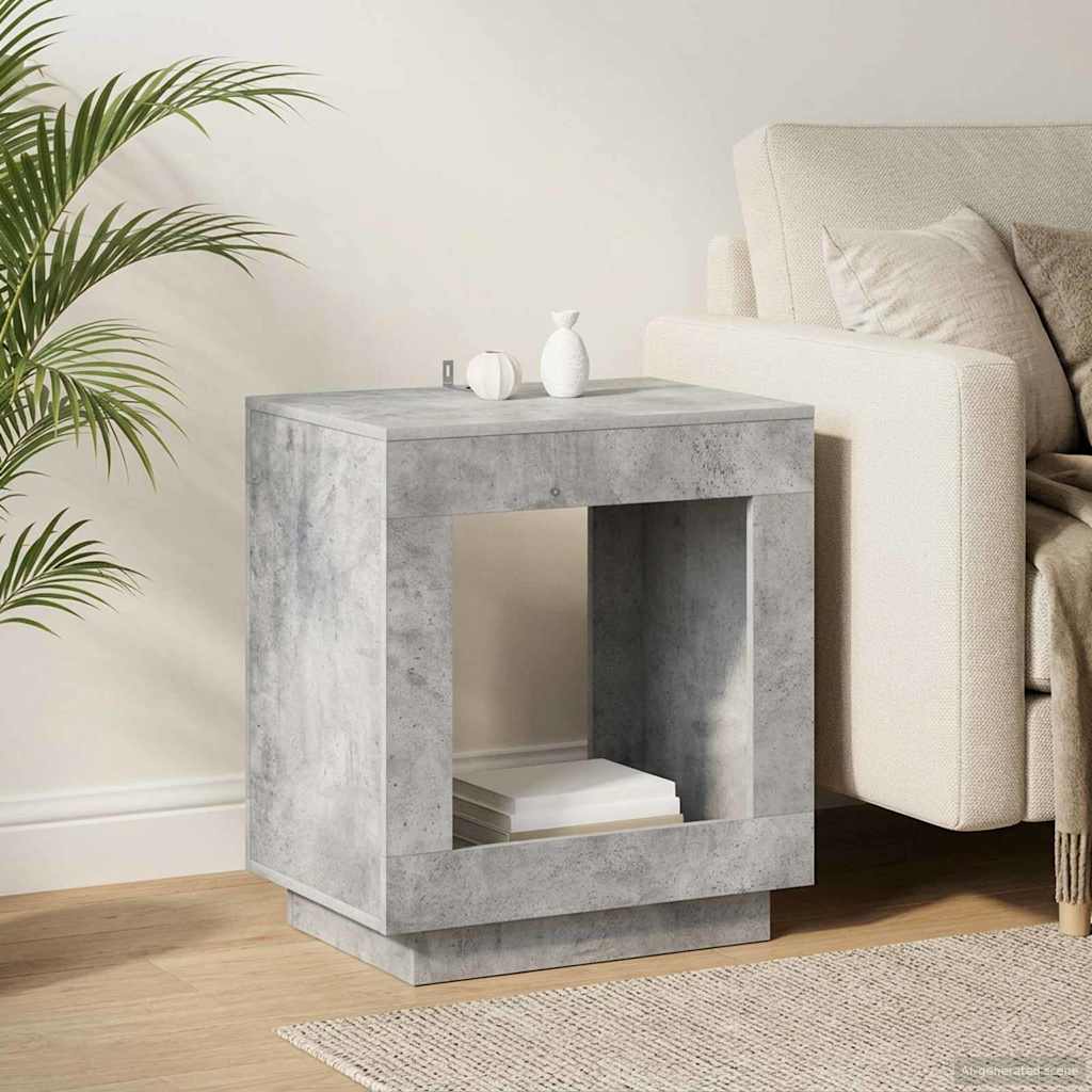 Side Table Concrete Grey 60 x 40 x 65 cm Engineered Wood