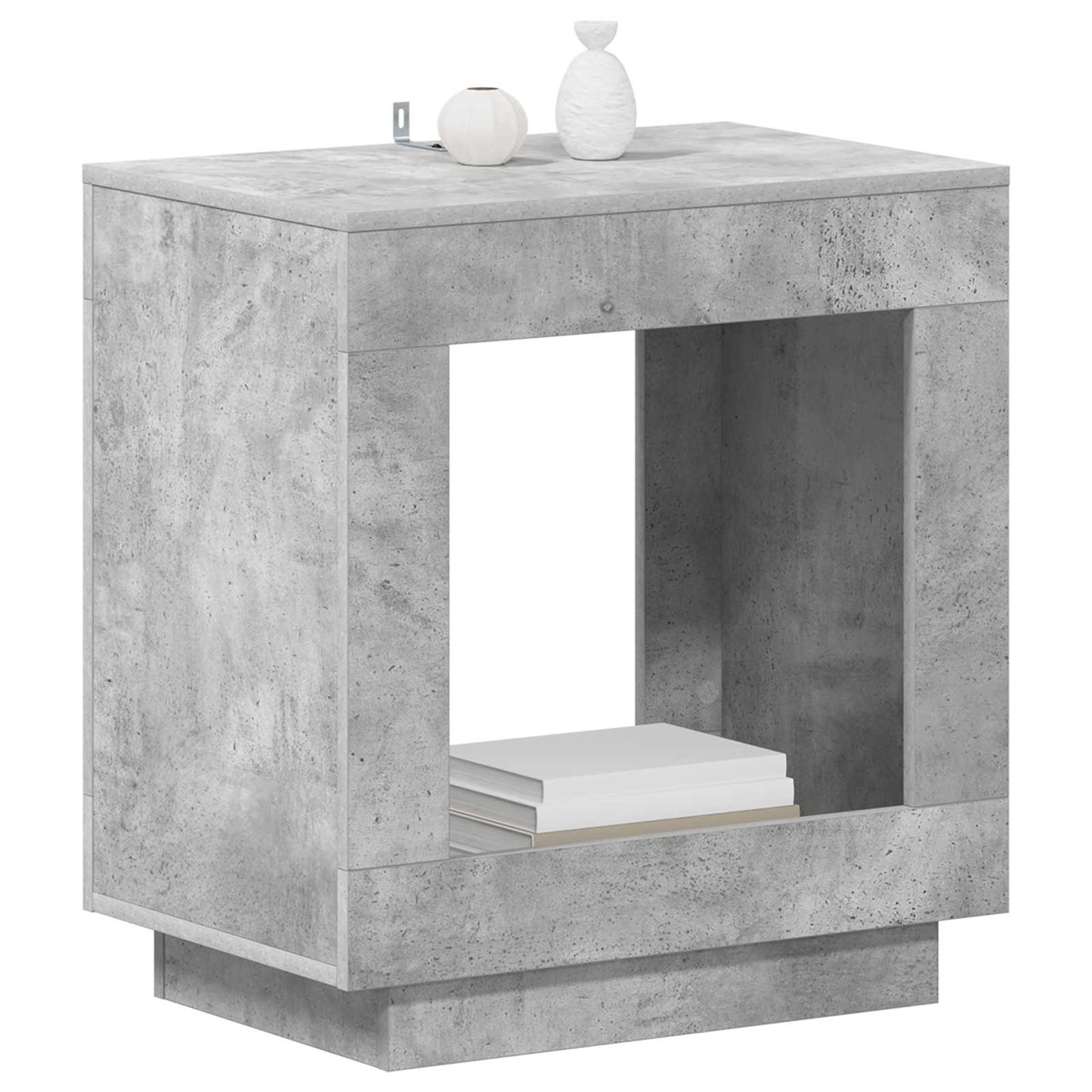Side Table Concrete Grey 60 x 40 x 65 cm Engineered Wood