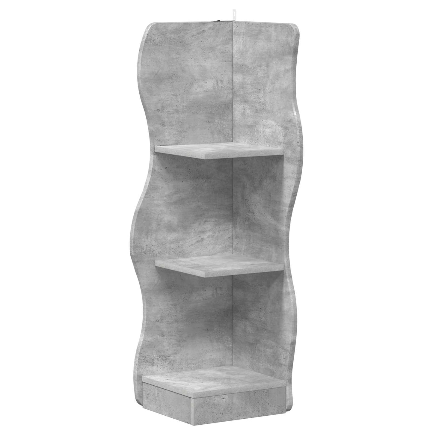 Corner Shelf Concrete Grey 34 x 33 x 102 cm Engineered Wood