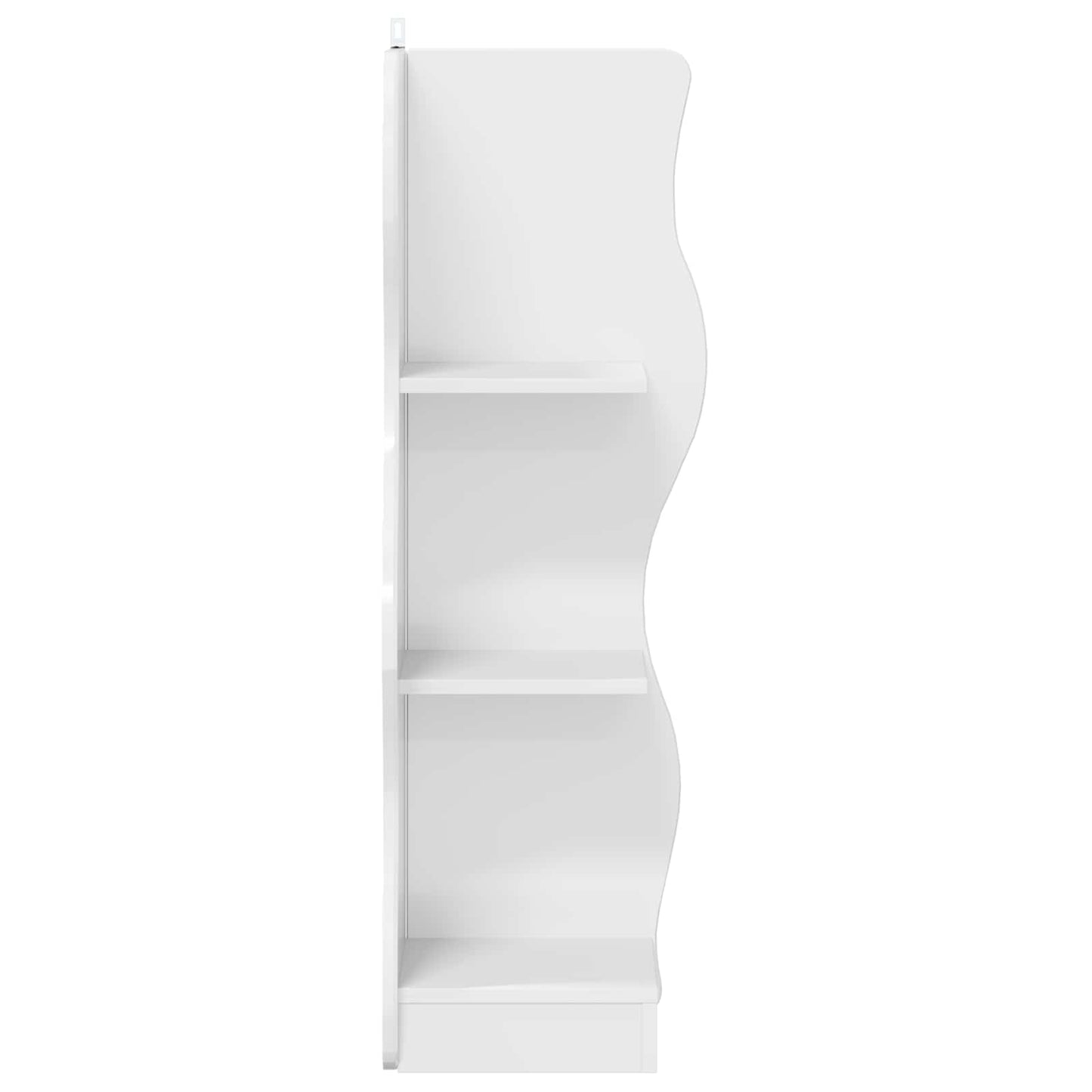 Corner Shelf High Gloss White 34 x 33 x 102 cm Engineered Wood