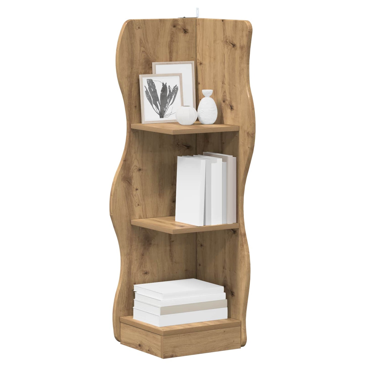 Corner Shelf Artisan Oak 34 x 33 x 102 cm Engineered Wood