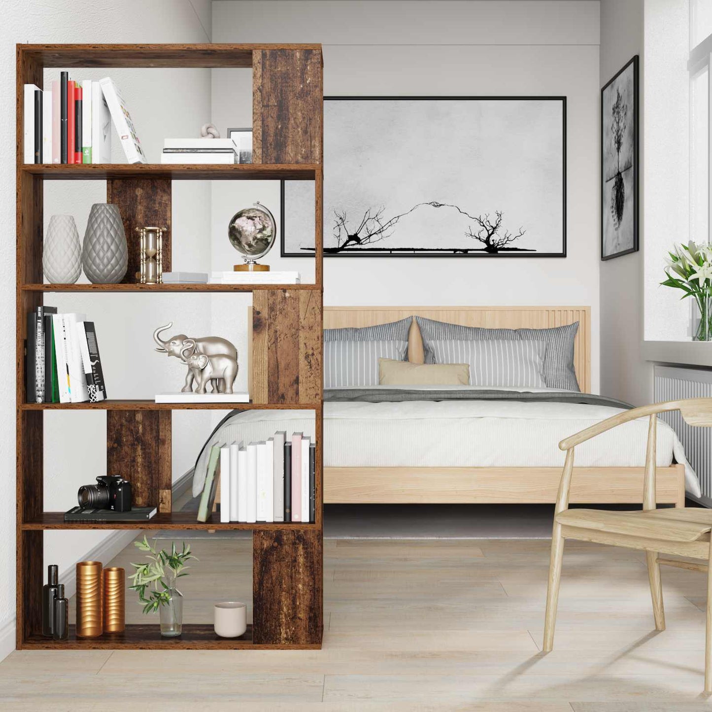 Book Cabinet Old Wood 80 x 24 x 159 cm Engineered Wood