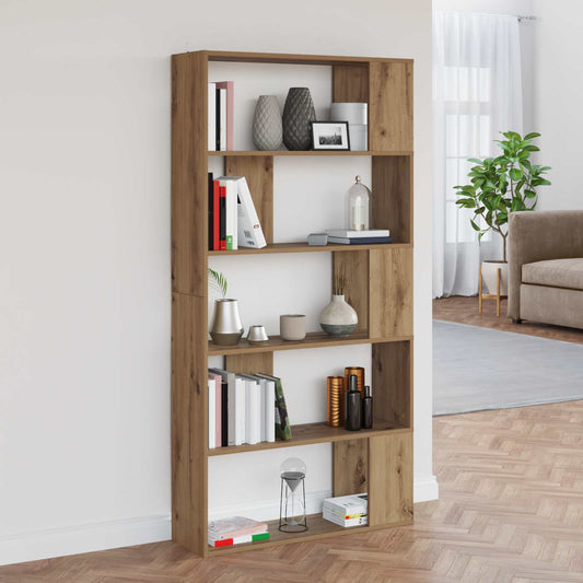 Book Cabinet 80 x 24 x 159 cm Engineered Wood Artisan Oak