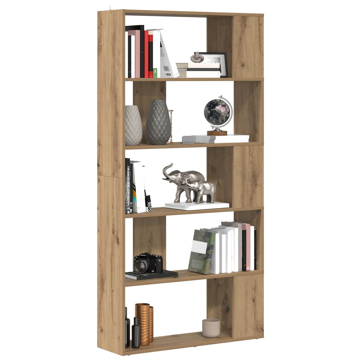 Book Cabinet 80 x 24 x 159 cm Engineered Wood Artisan Oak