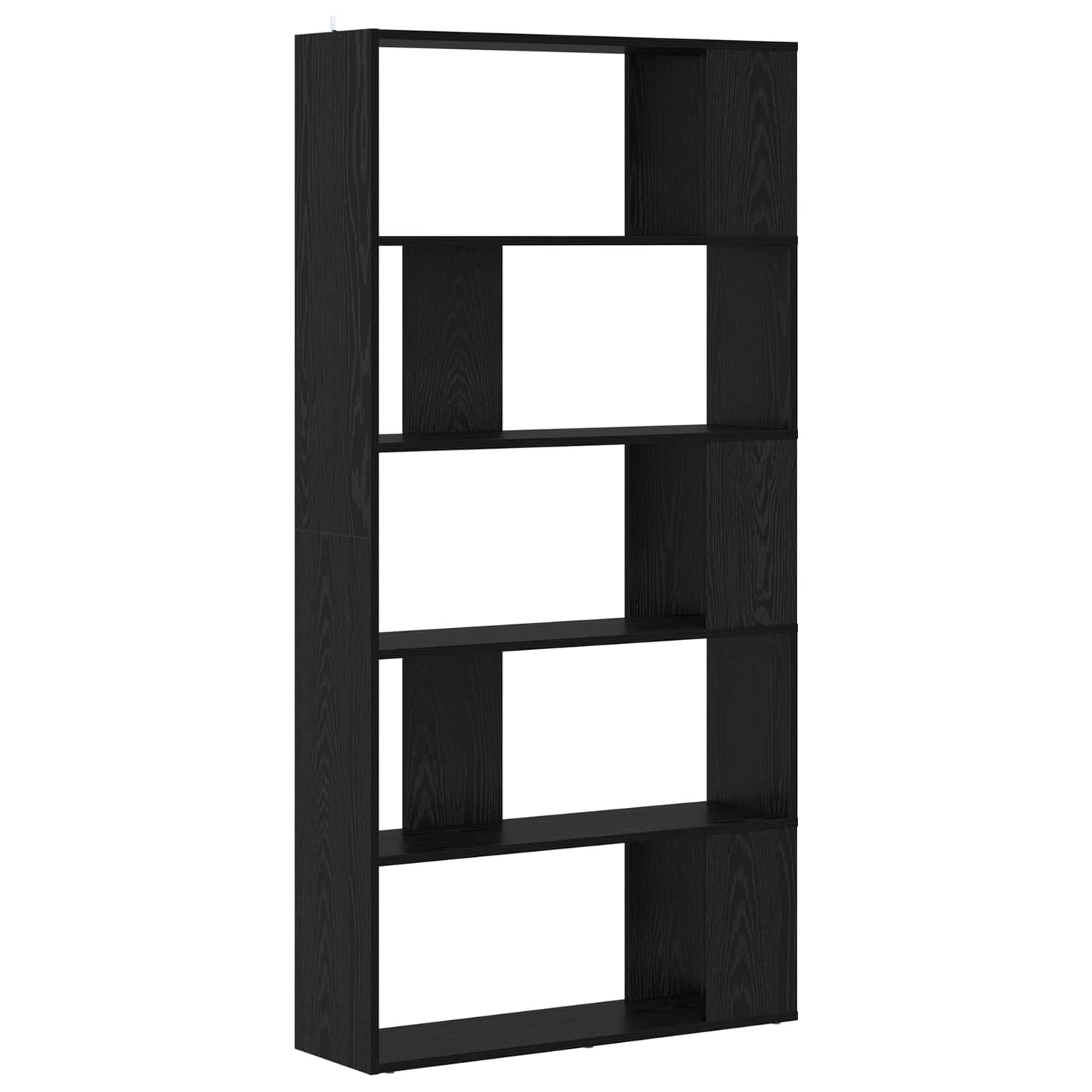 Book Cabinet 80 x 24 x 159 cm Engineered Wood Black Oak