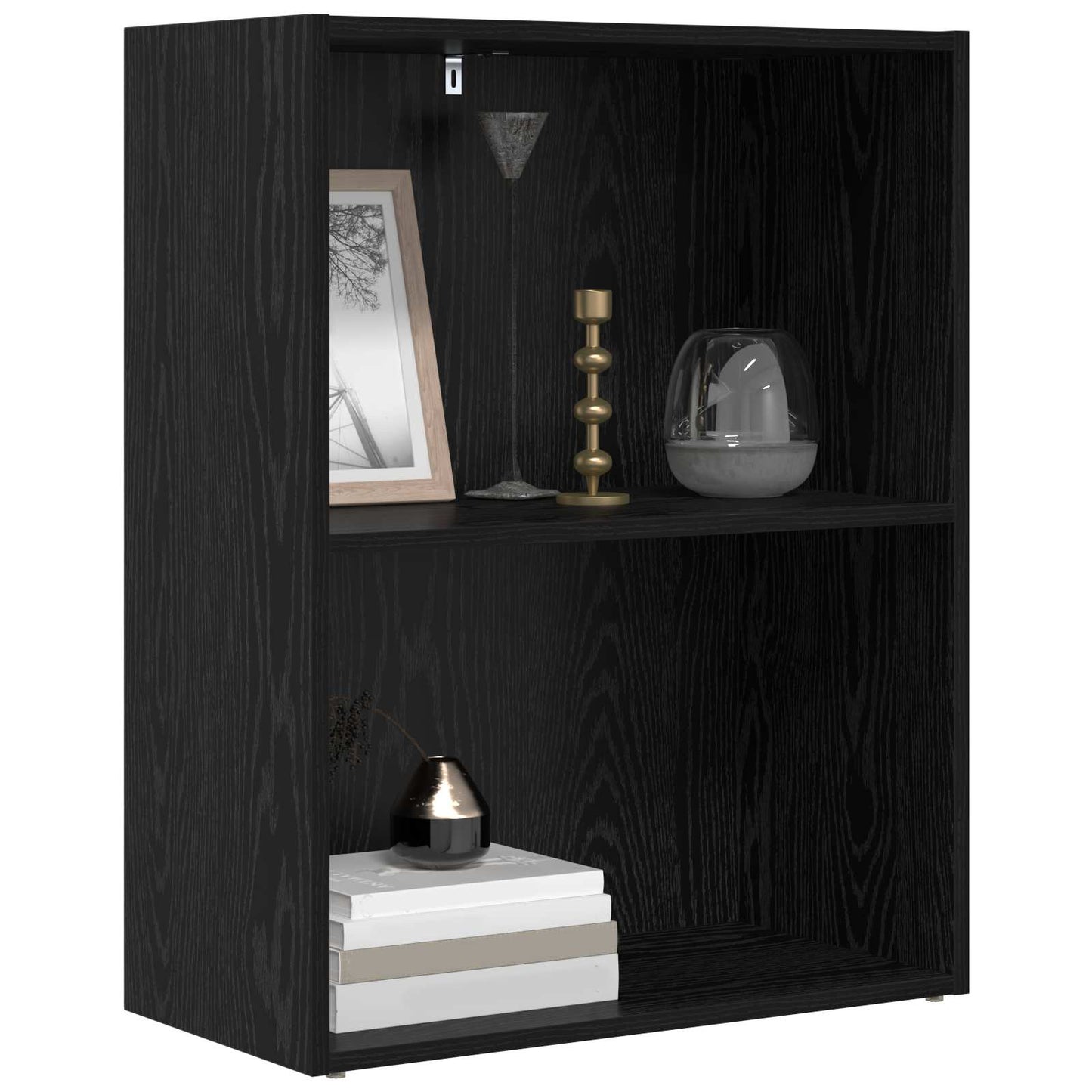 Bookshelf 60 x 30 x 76.5 cm Engineered Wood Black Oak