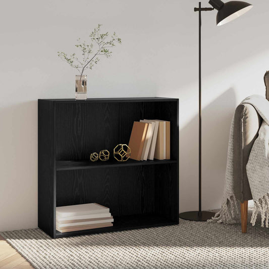 Bookshelf 80 x 30 x 76.5 cm Engineered Wood Black Oak