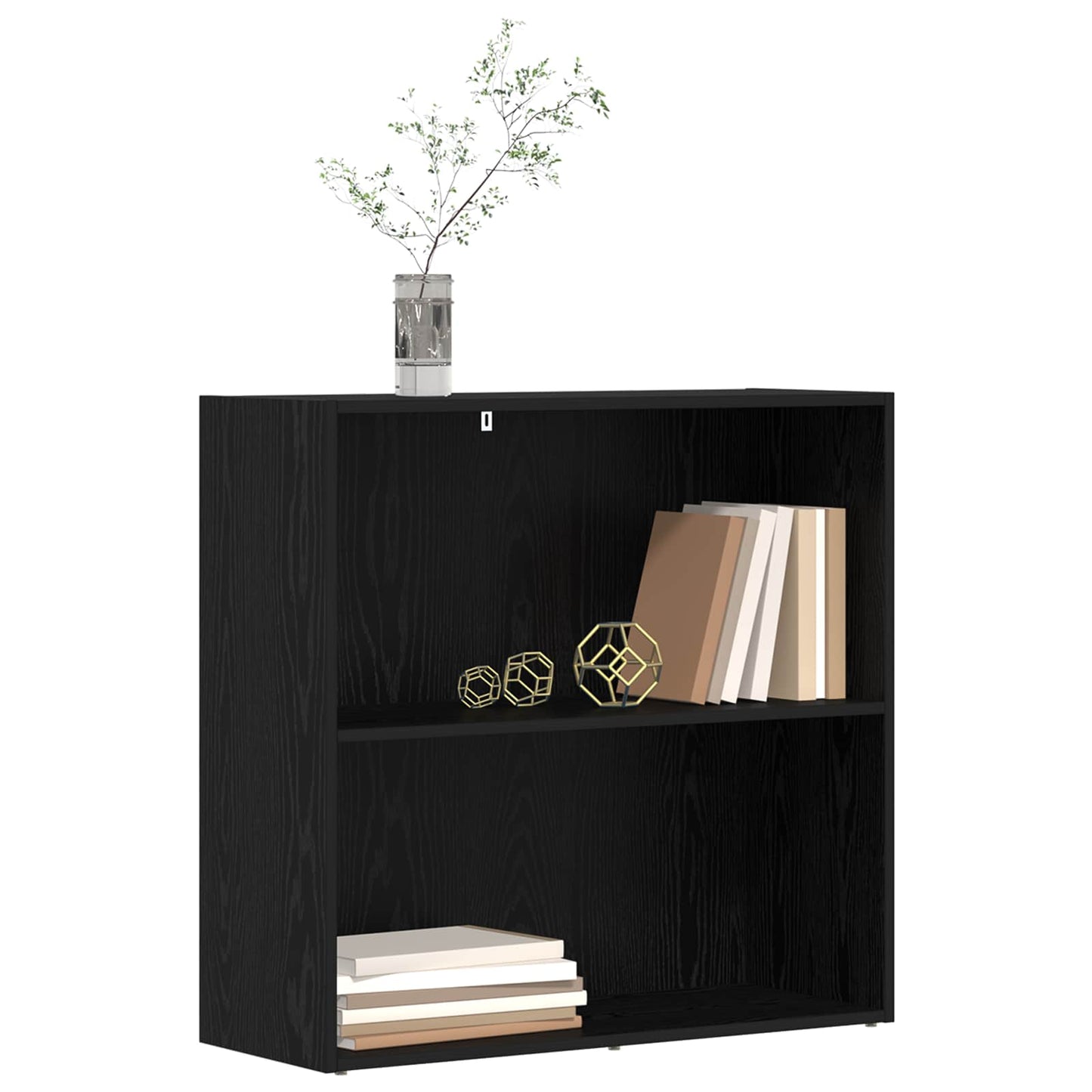 Bookshelf 80 x 30 x 76.5 cm Engineered Wood Black Oak
