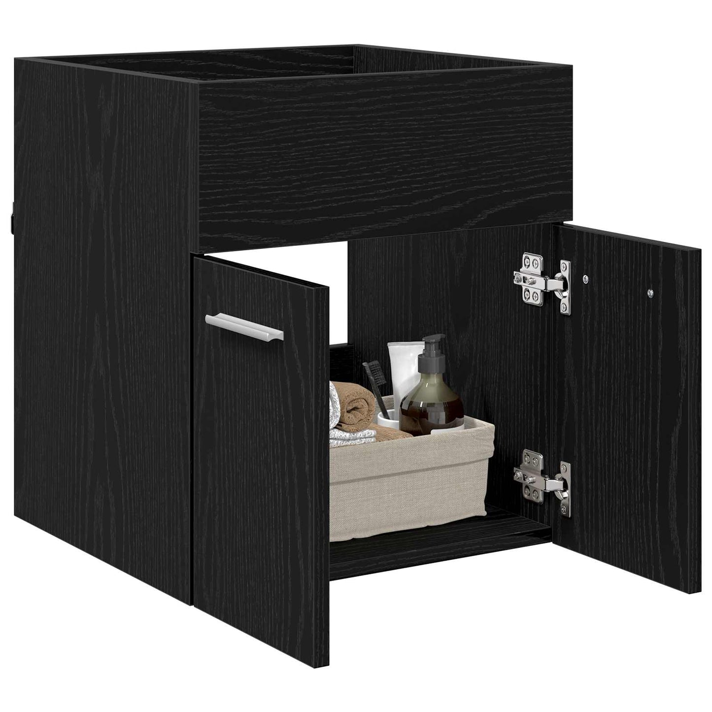 Sink cabinet Black Oak 41 x 38.5 x 46 cm Engineered Wood