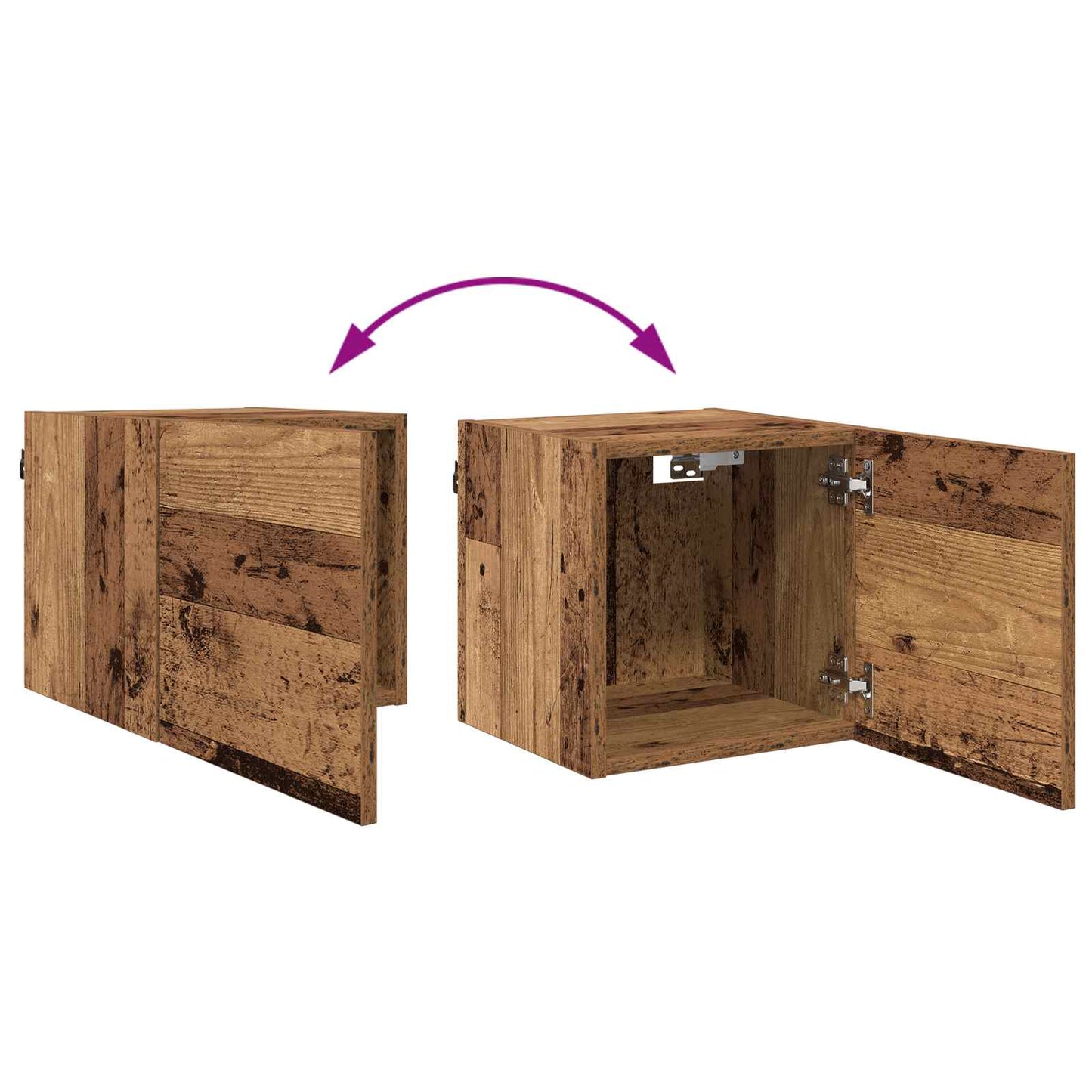 Wall Mounted TV Cabinet Wall-mounted Old Wood 30.5 x 30 x 30 cm