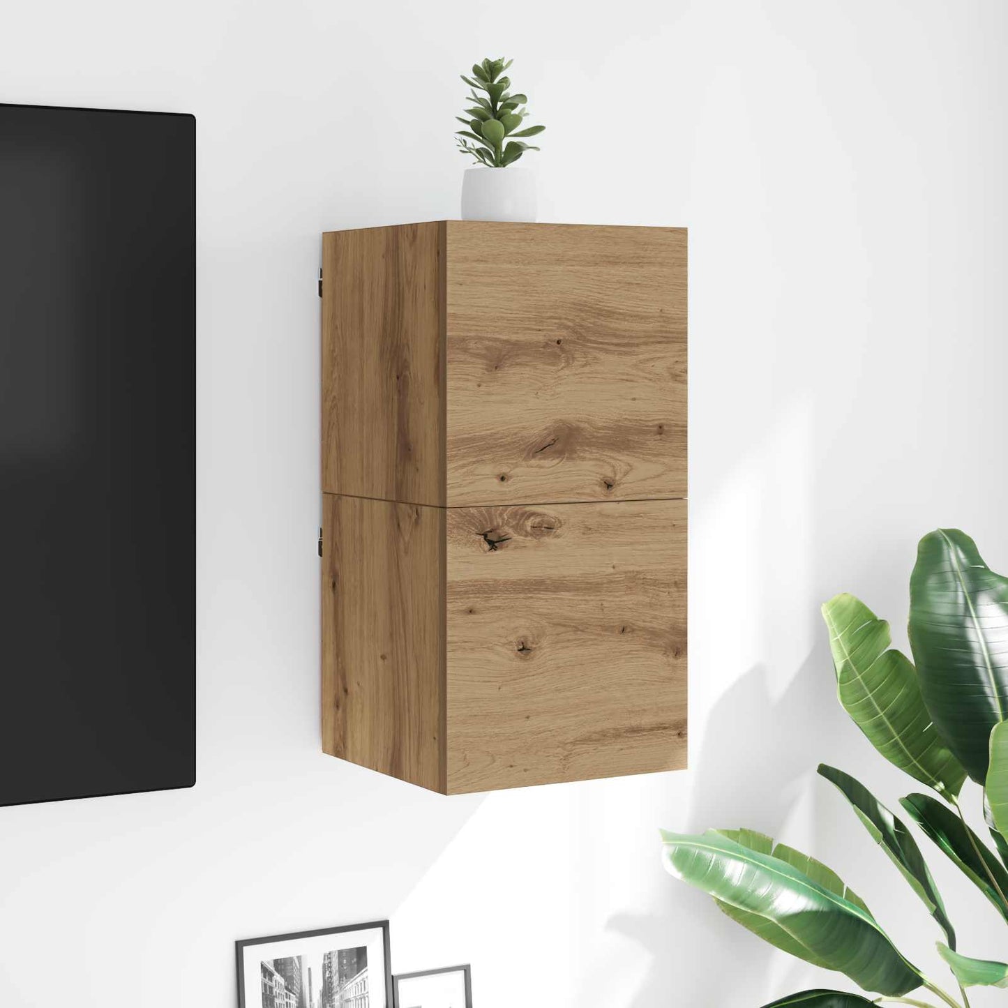 Wall Mounted TV Cabinet Artisan Oak 30.5 x 30 x 30 cm