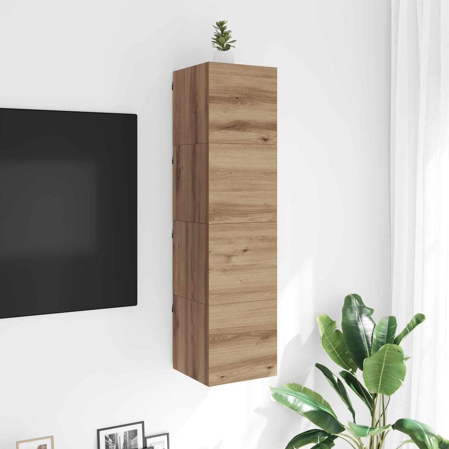 Wall Mounted TV Cabinet Artisan Oak 30.5 x 30 x 30 cm