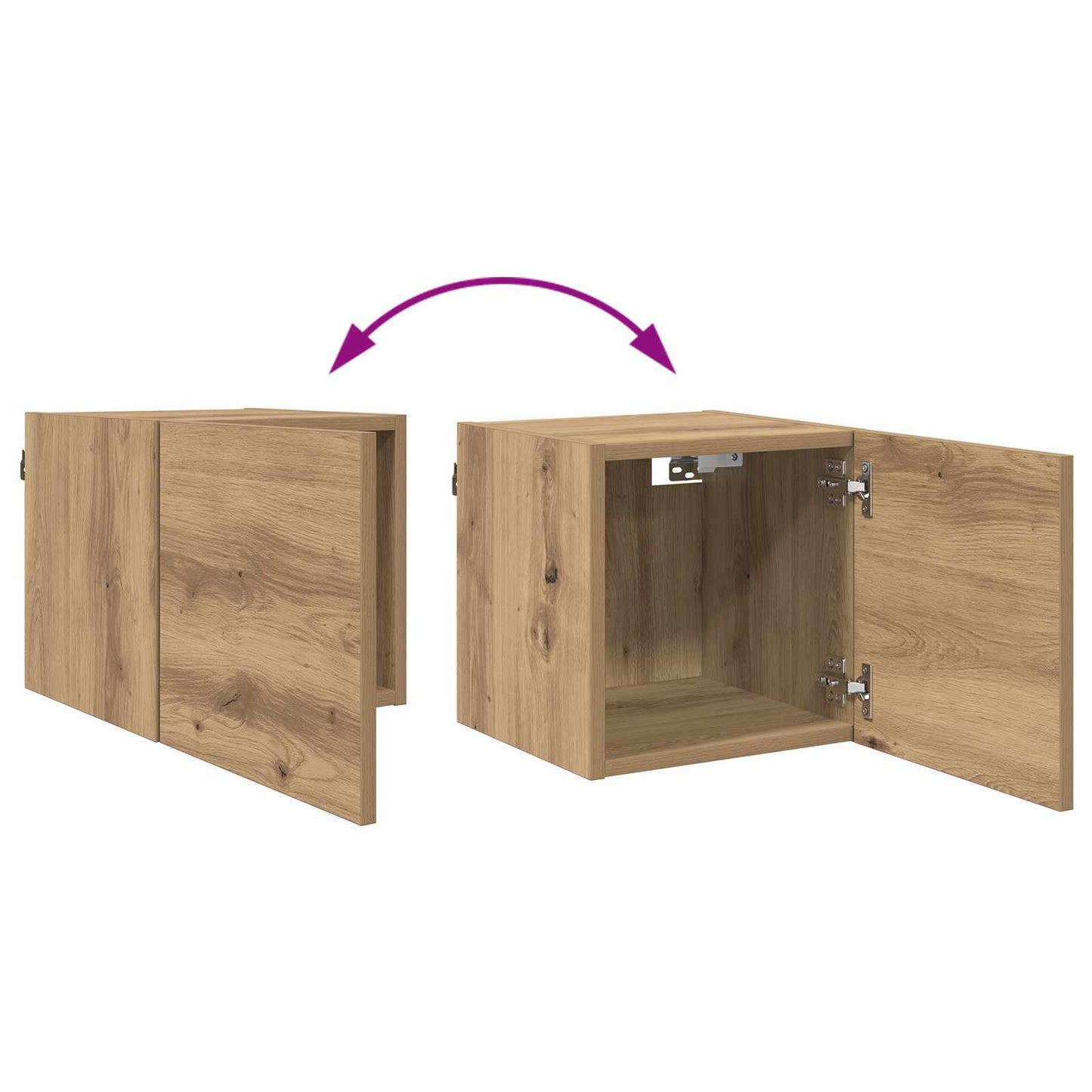 Wall Mounted TV Cabinet Artisan Oak 30.5 x 30 x 30 cm