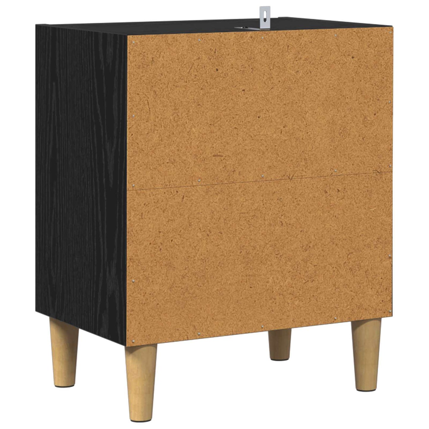 Bed Cabinet Black Oak 40 x 30 x 50 cm Engineered Wood