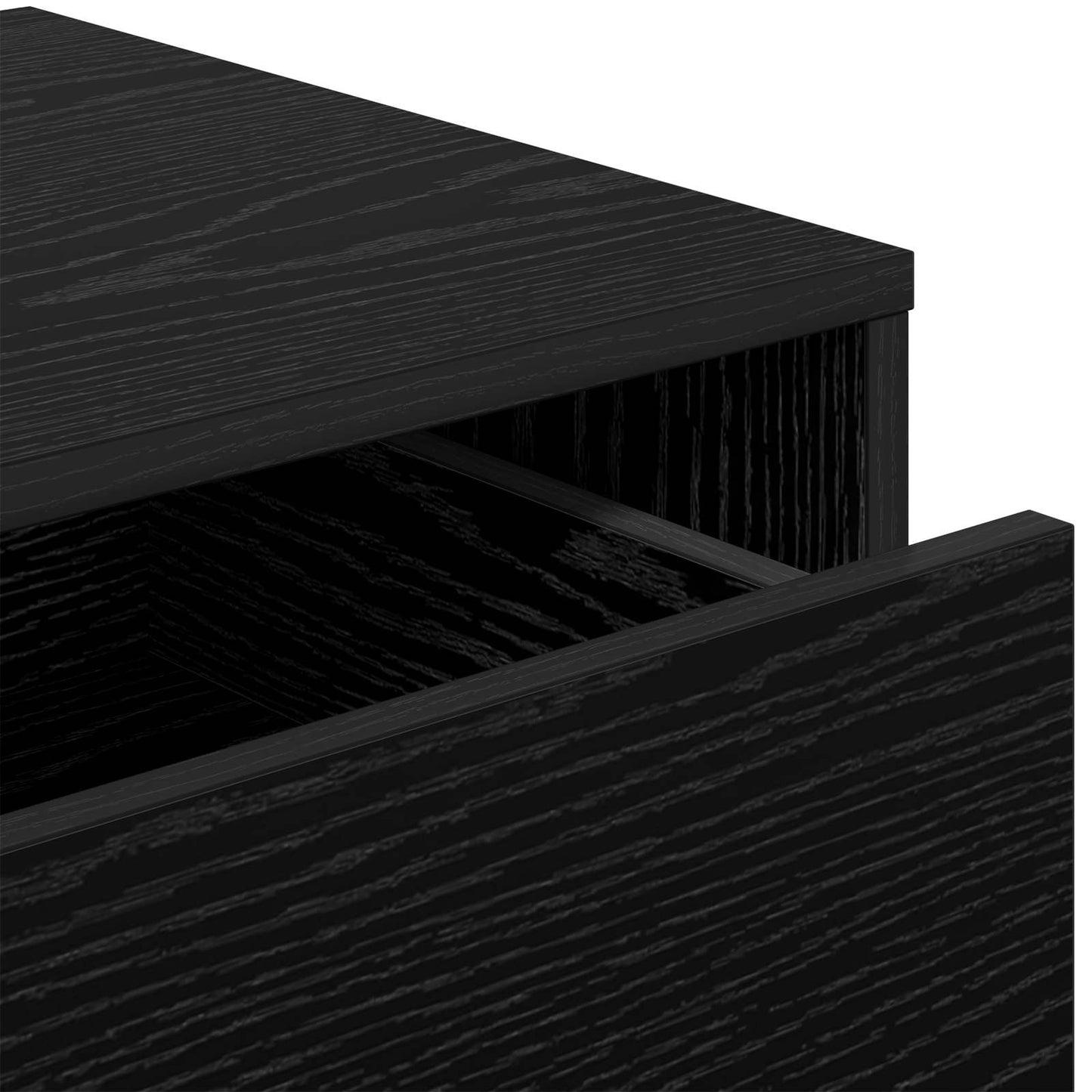 Drawer Cabinet 3-Drawer Black Oak 41 x 40 x 58 cm