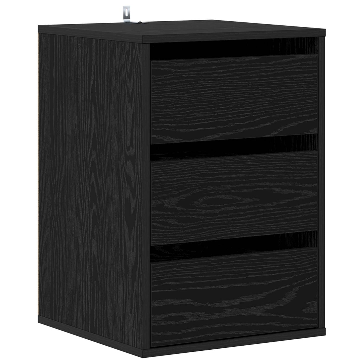 Drawer Cabinet 3-Drawer Black Oak 41 x 40 x 58 cm