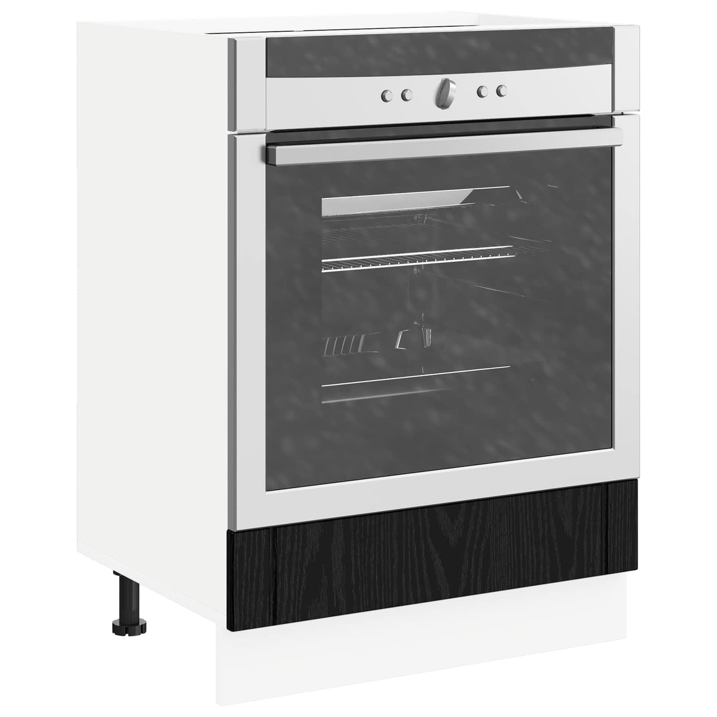 Oven Cabinet LUCCA Black Oak 60 x 46 x 81.5 cm Engineered Wood