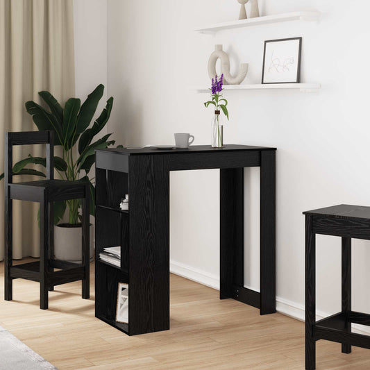 Bar Table Black Oak 102 x 50 x 103.5 cm Engineered Wood