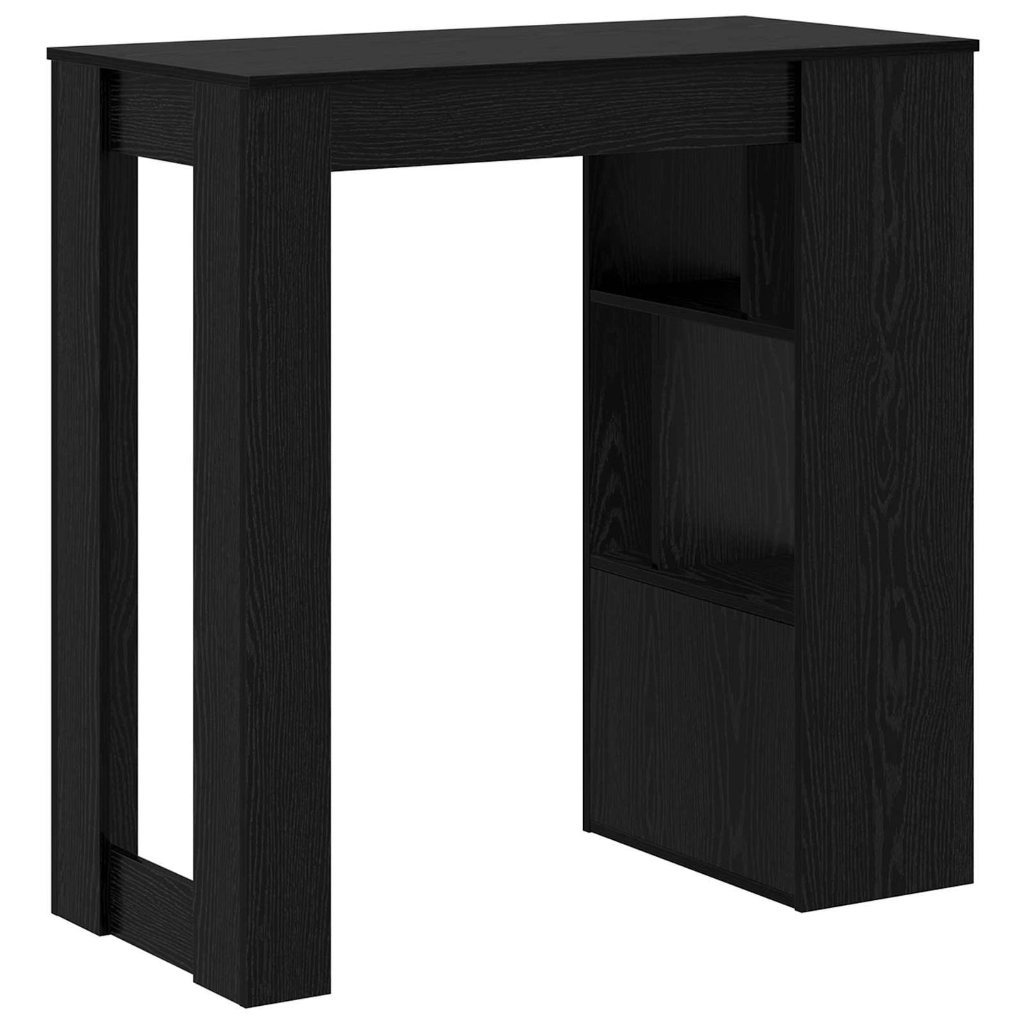 Bar Table Black Oak 102 x 50 x 103.5 cm Engineered Wood