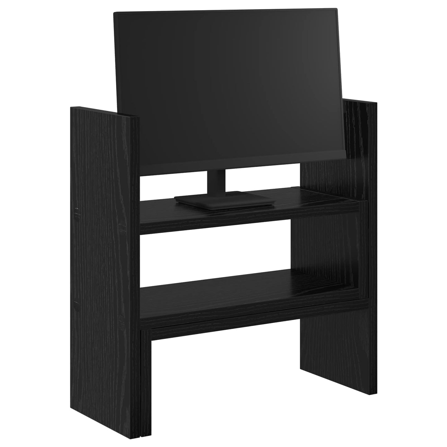 Monitor Desk Stand Black Oak 40 x 17x 41 cm Engineered Wood