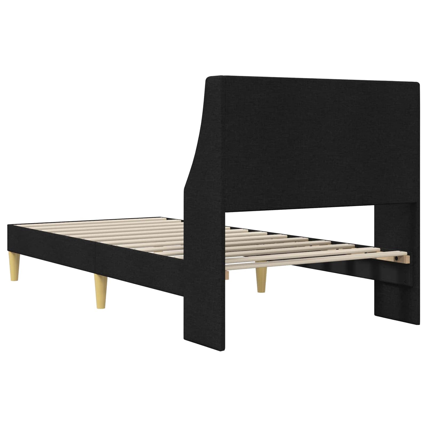 Bed Frame with Headboard Black 90 x 190 cm Fabric