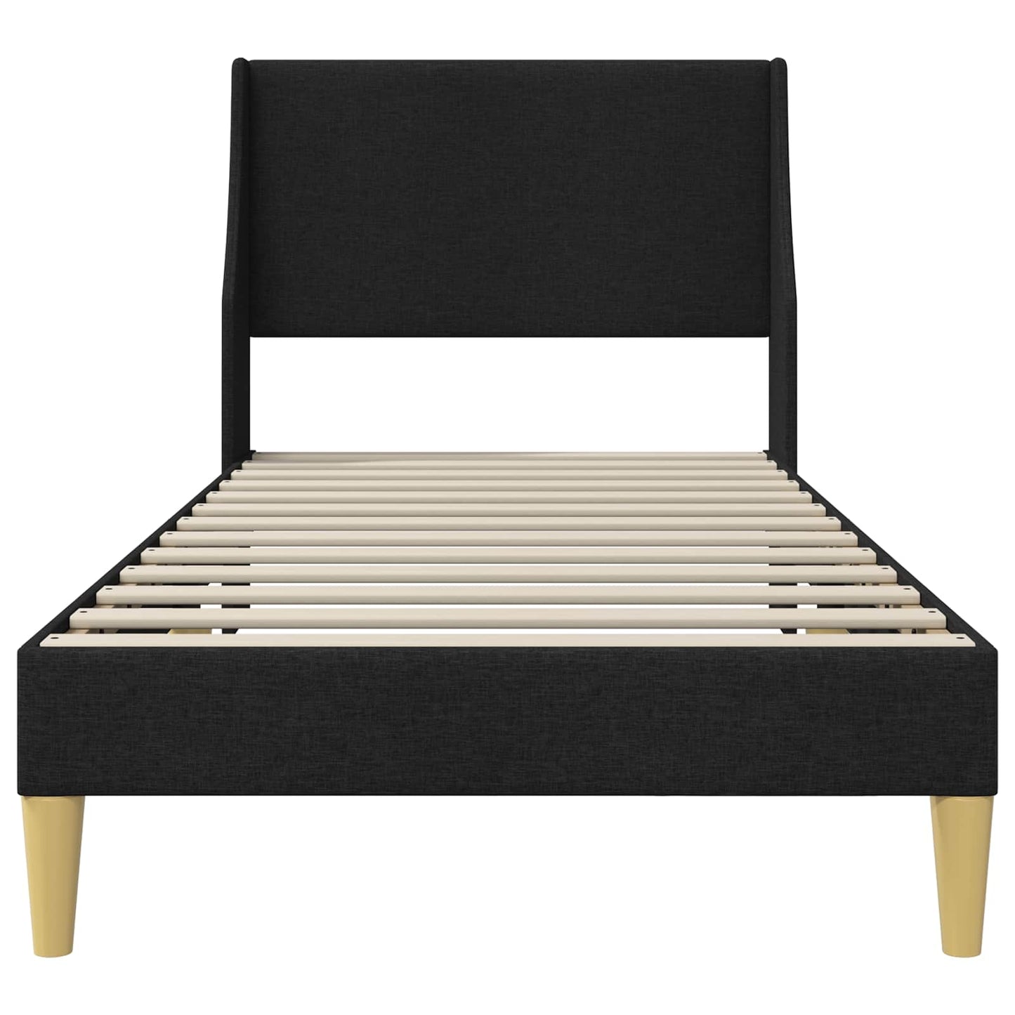 Bed Frame with Headboard Black 90 x 190 cm Fabric