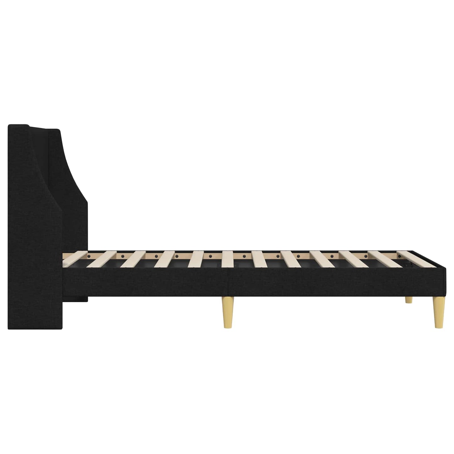 Bed Frame with Headboard Black 90 x 190 cm Fabric