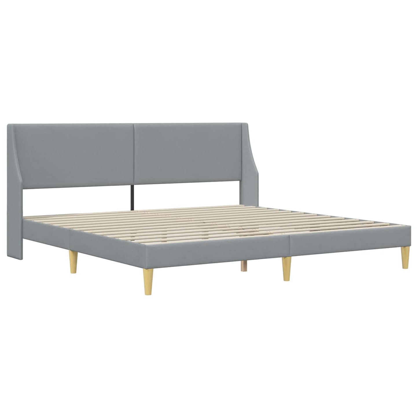 Bed Frame with Headboard Light Grey 180 x 200 cm Fabric
