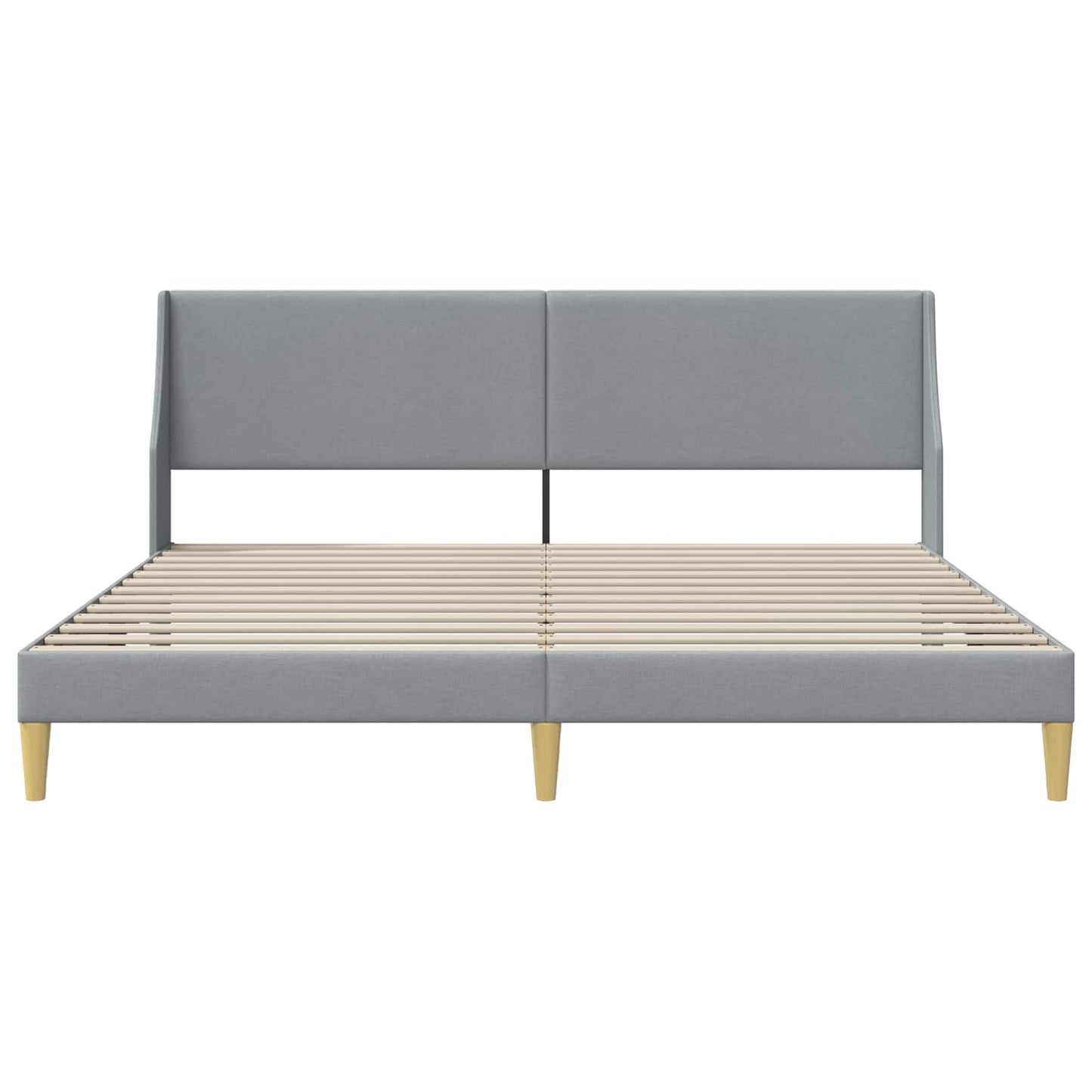 Bed Frame with Headboard Light Grey 180 x 200 cm Fabric