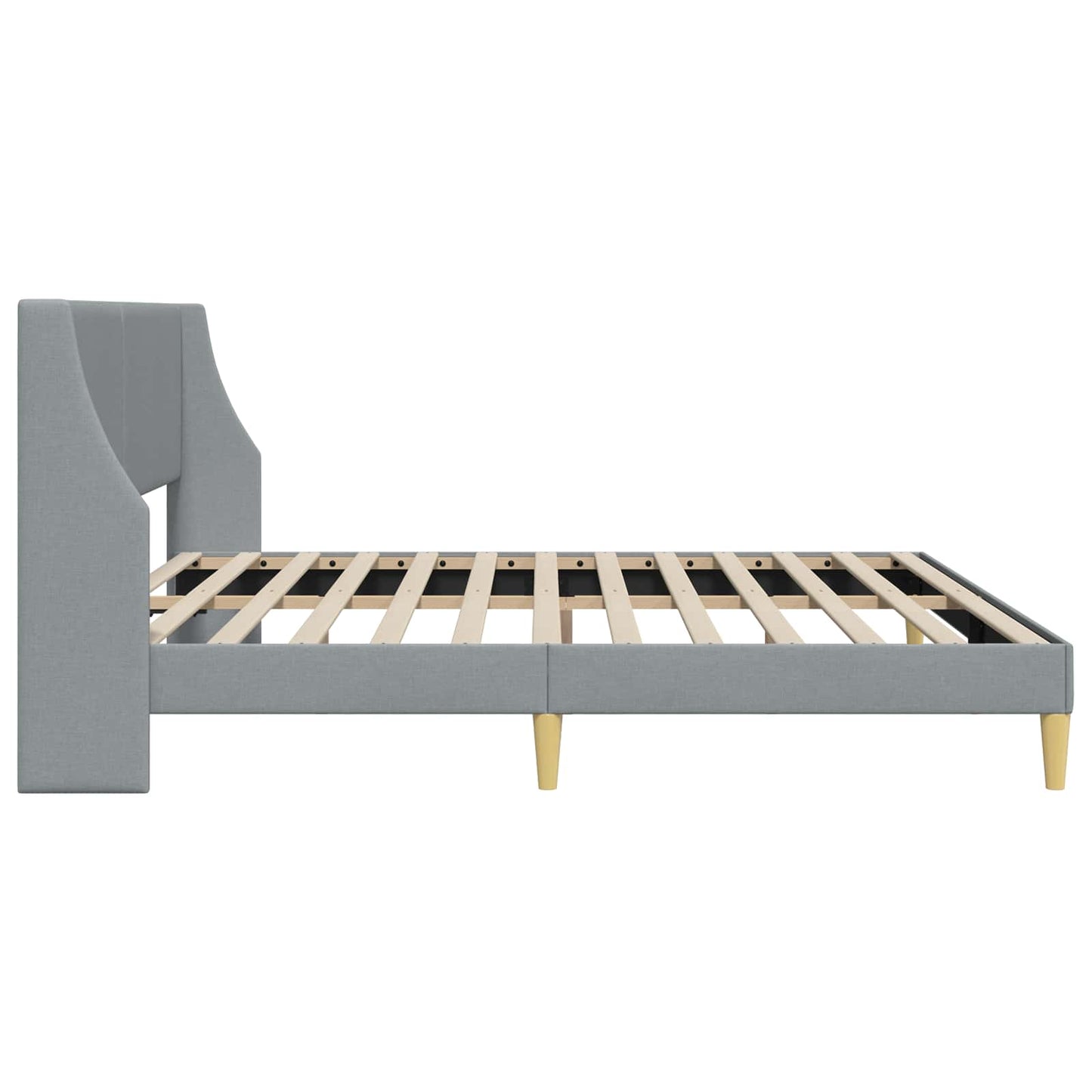 Bed Frame with Headboard Light Grey 180 x 200 cm Fabric