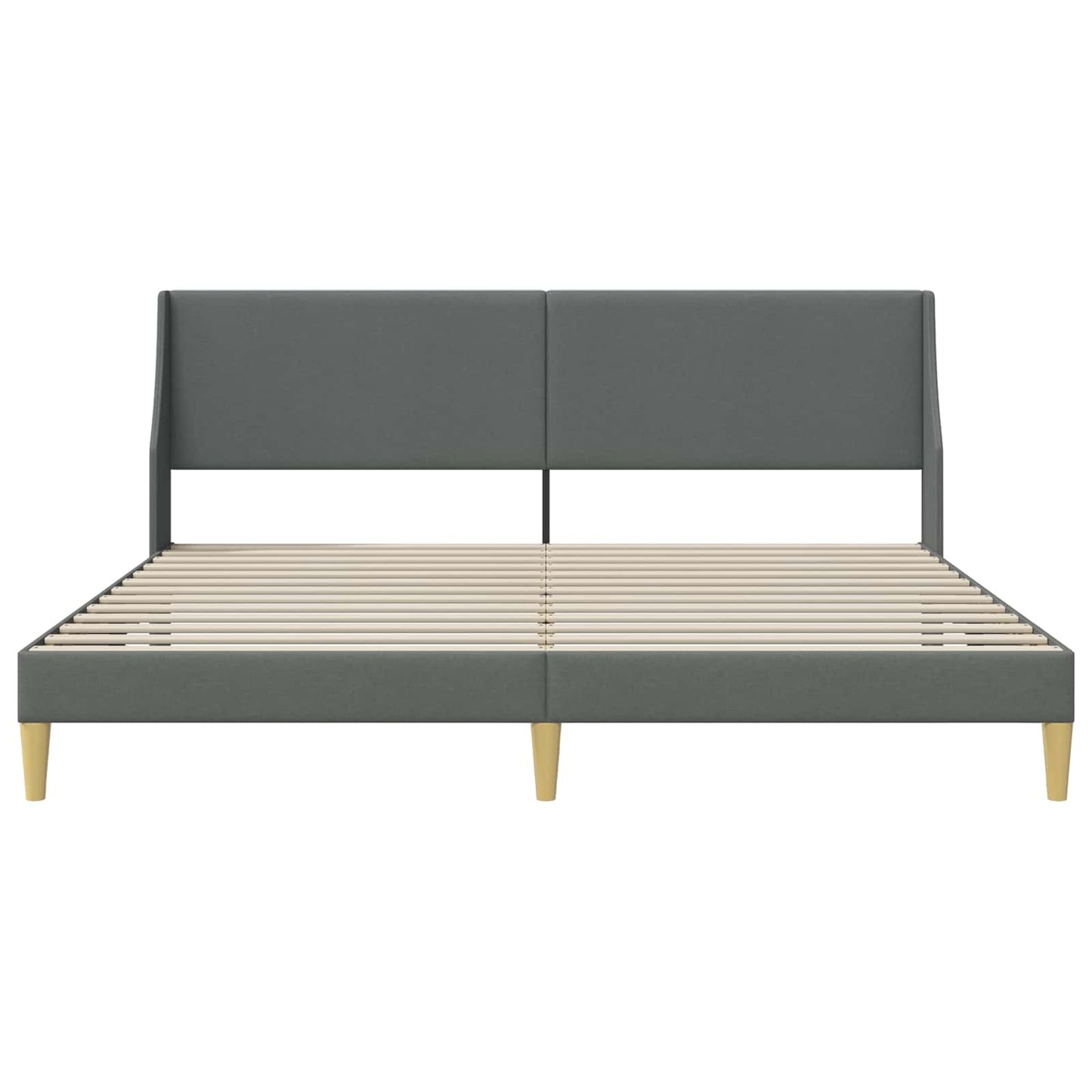 Bed Frame with Headboard Dark Grey 180 x 200 cm Fabric