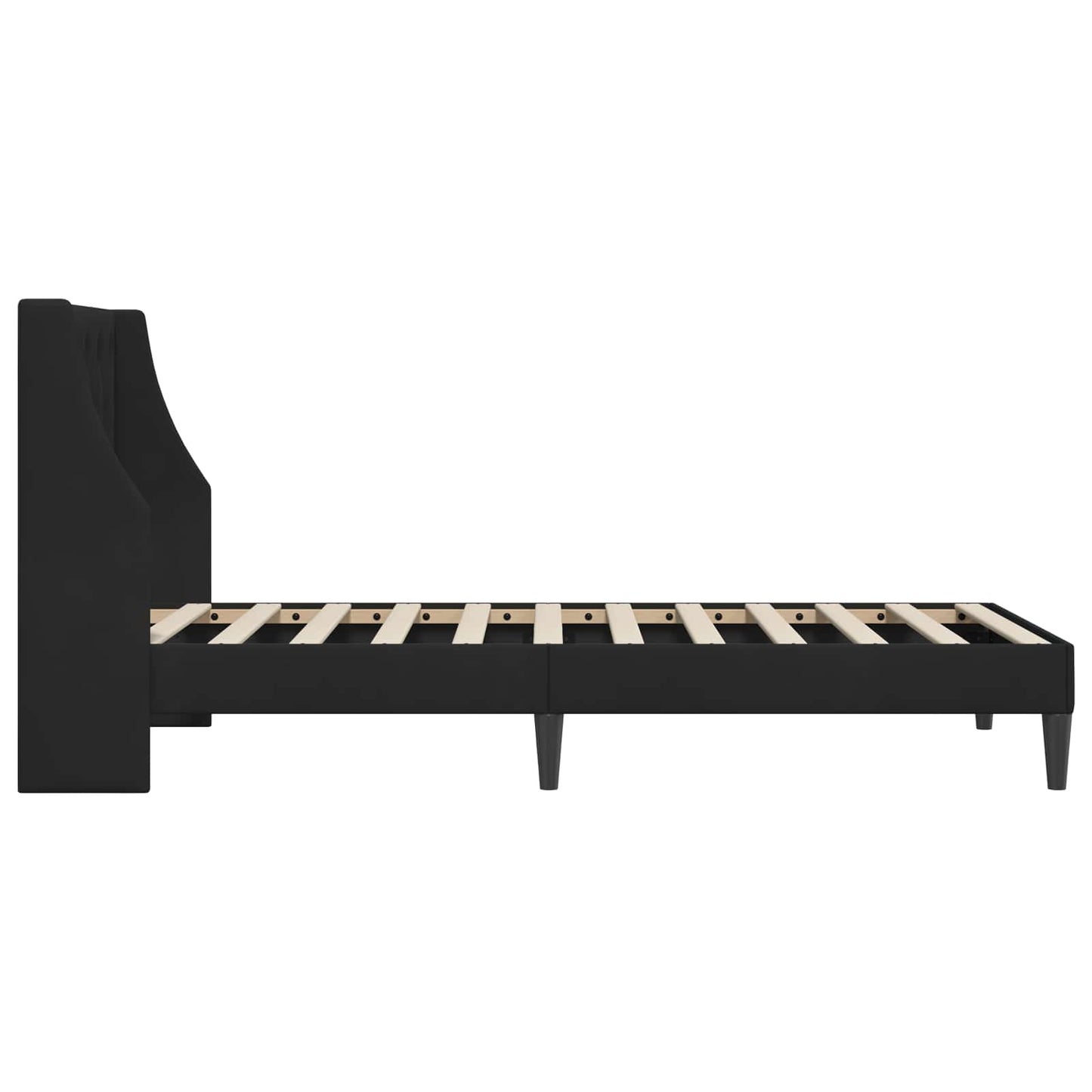 Bed Frame with Headboard Black 90 x 190 cm Velvet